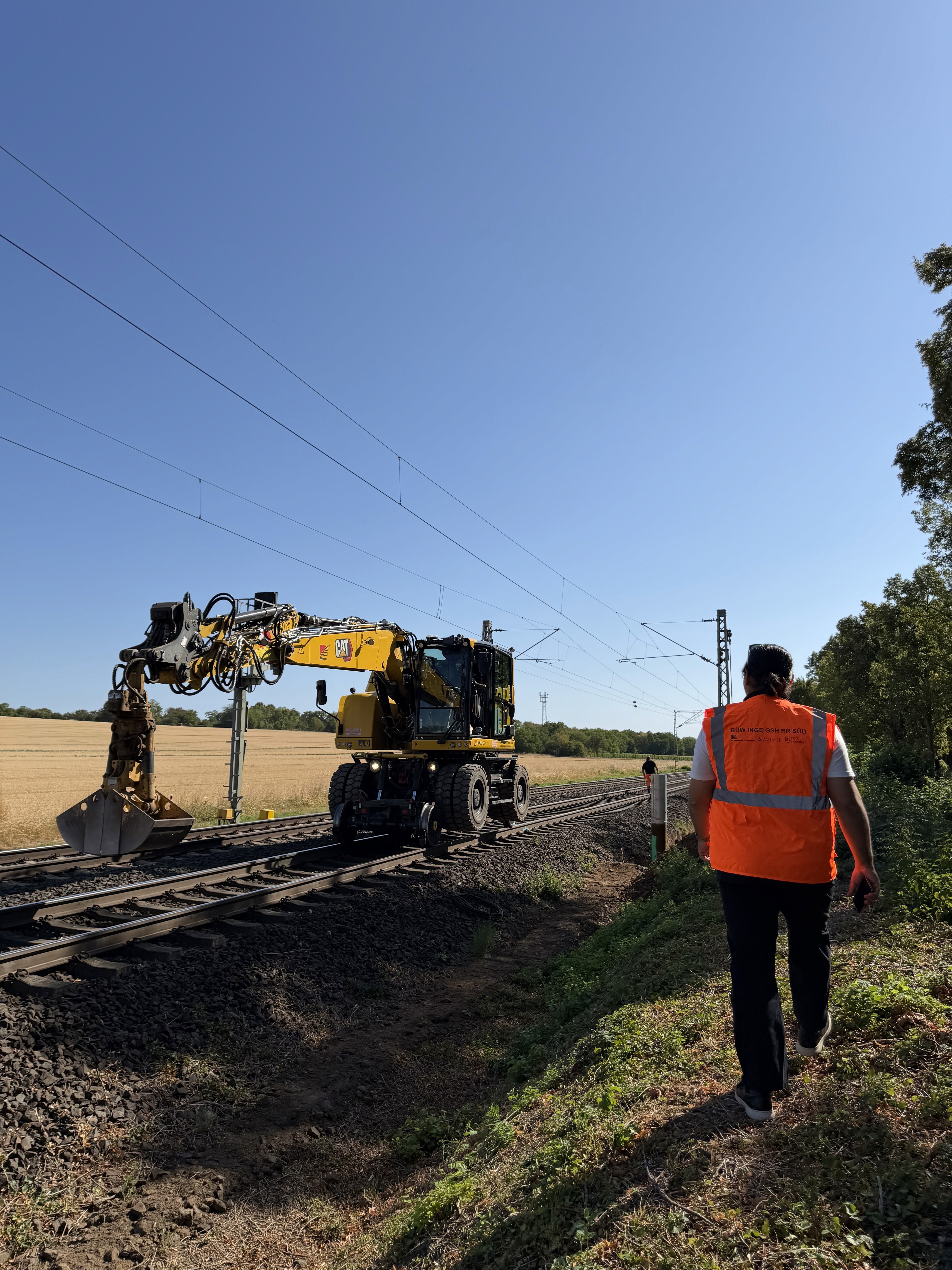 Bahnstrecke zwischen Bäumen