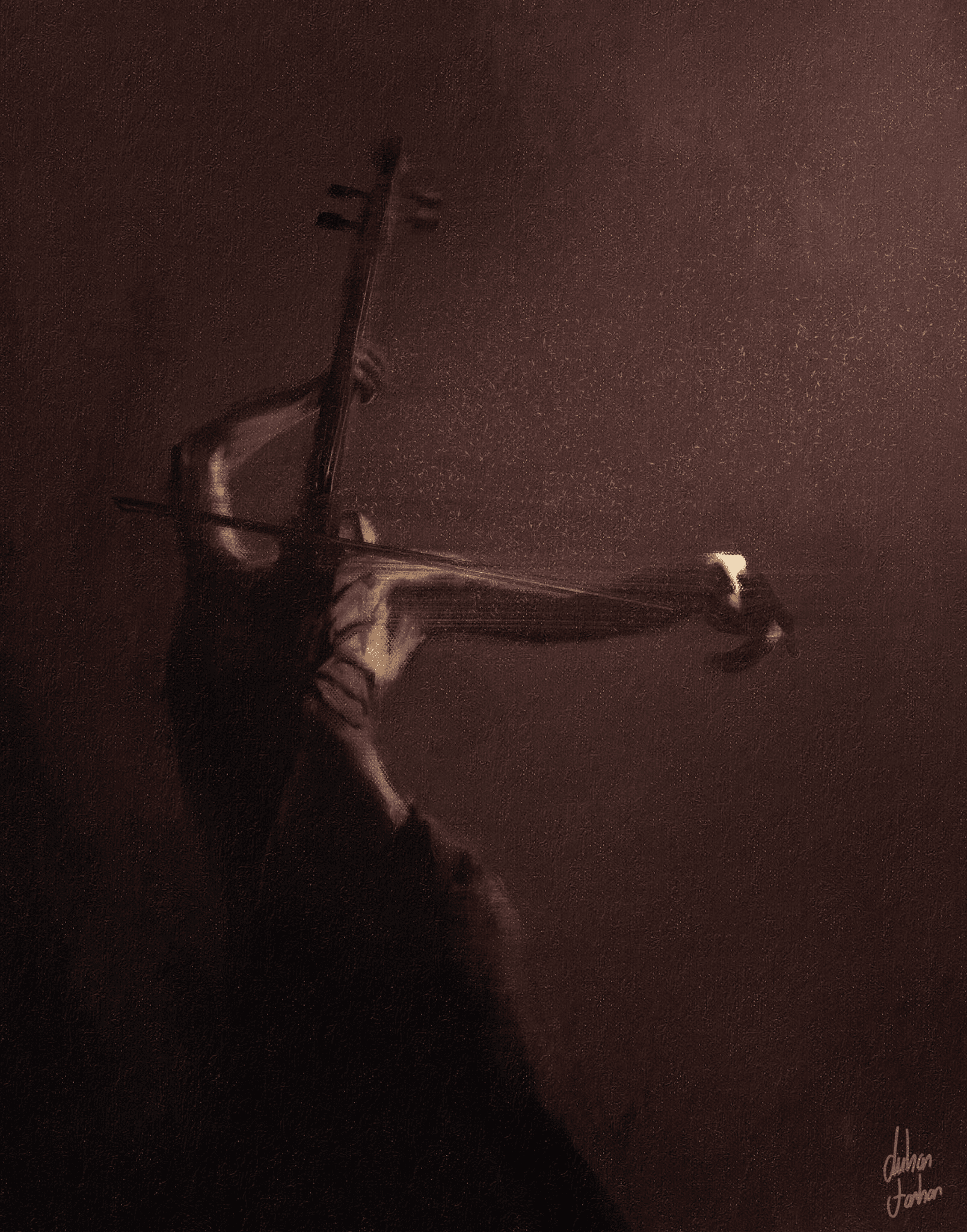 This painting was inspired by a scene from Hannibal's “Fromage” episode. It was sold to the Svntarer music group.