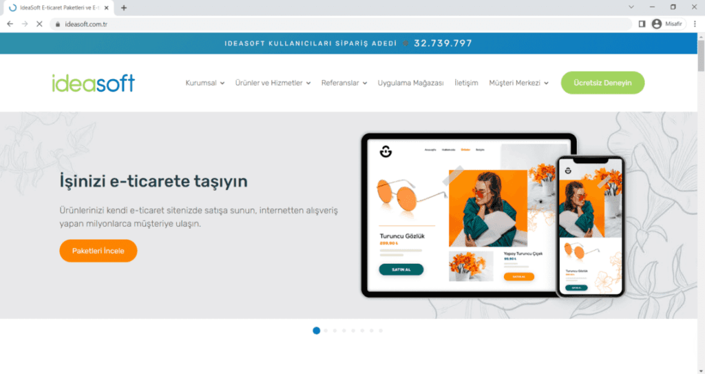 ideasoft, e-ticaret, satış, online satış