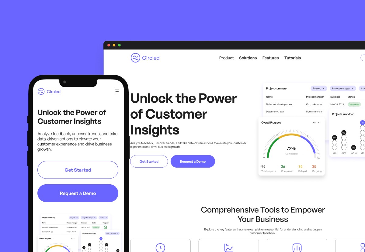 Customer Insights SaaS landing page