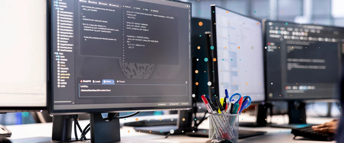 software engineering code on monitor