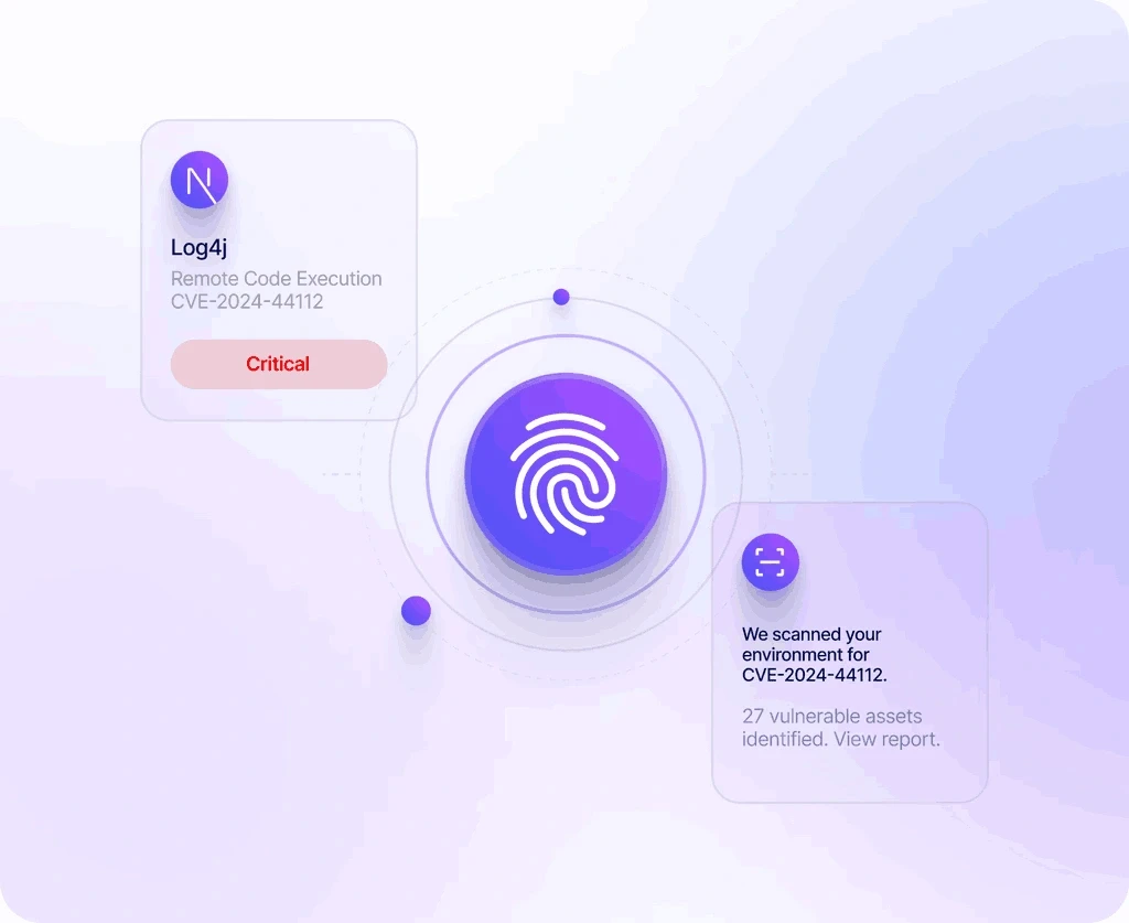 RiskProfiler external attack surface management showing CVE correlation and patch prioritization