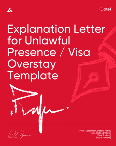 Explanation Letter for Unlawful Presence / Visa Overstay Template
