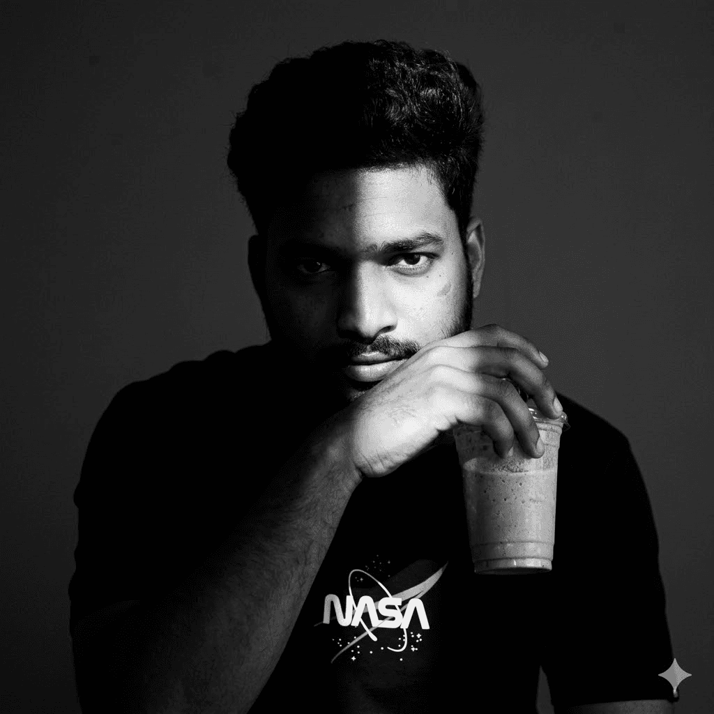 Portrait of portfolio creator – front view