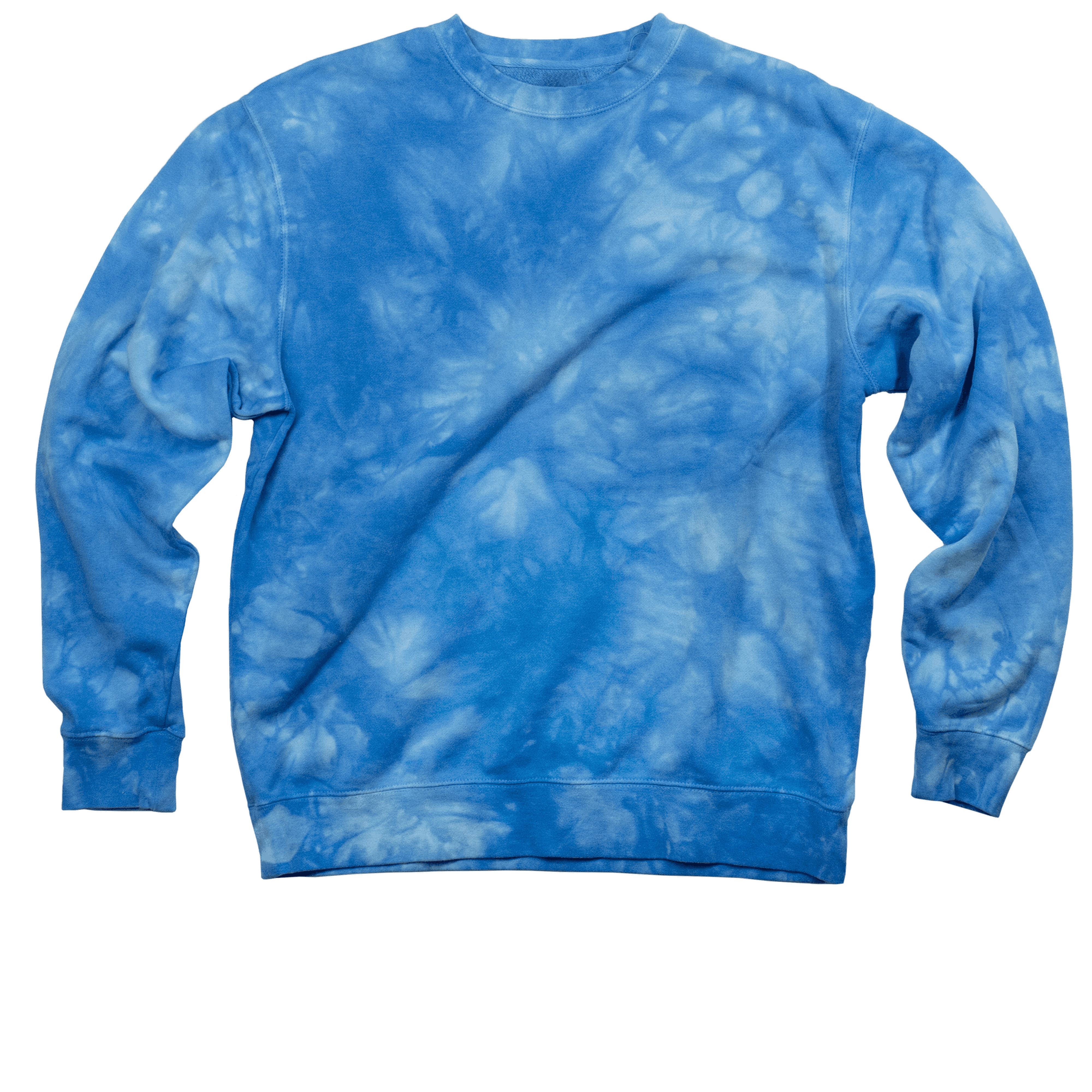 Tie-dye blue crewneck sweatshirt