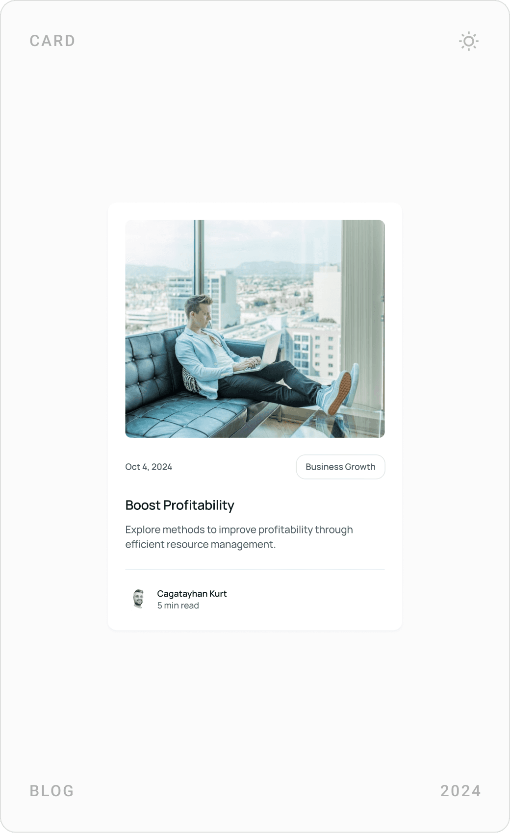 Professional Business Growth Blog Card Design