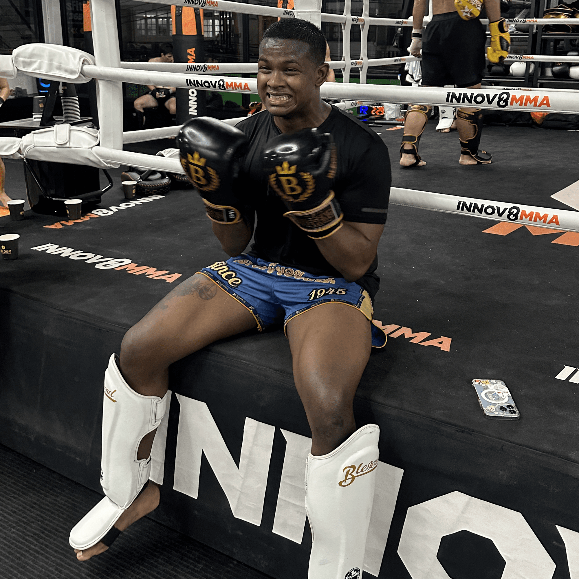 close-up of a female MMA fighter at INNOV8 MMA gym
