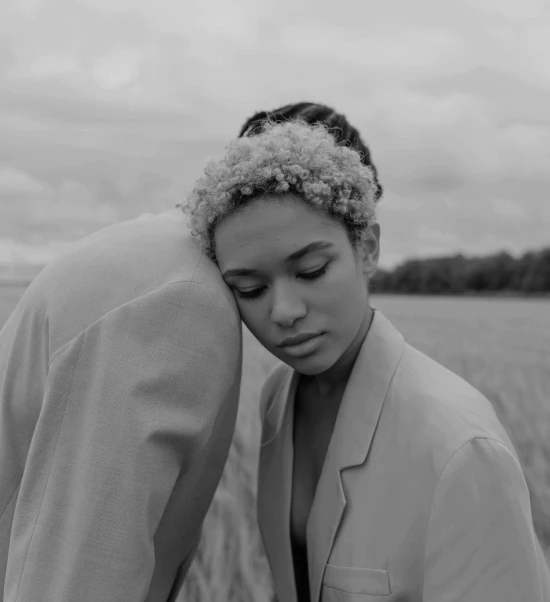 a man and a woman posing together