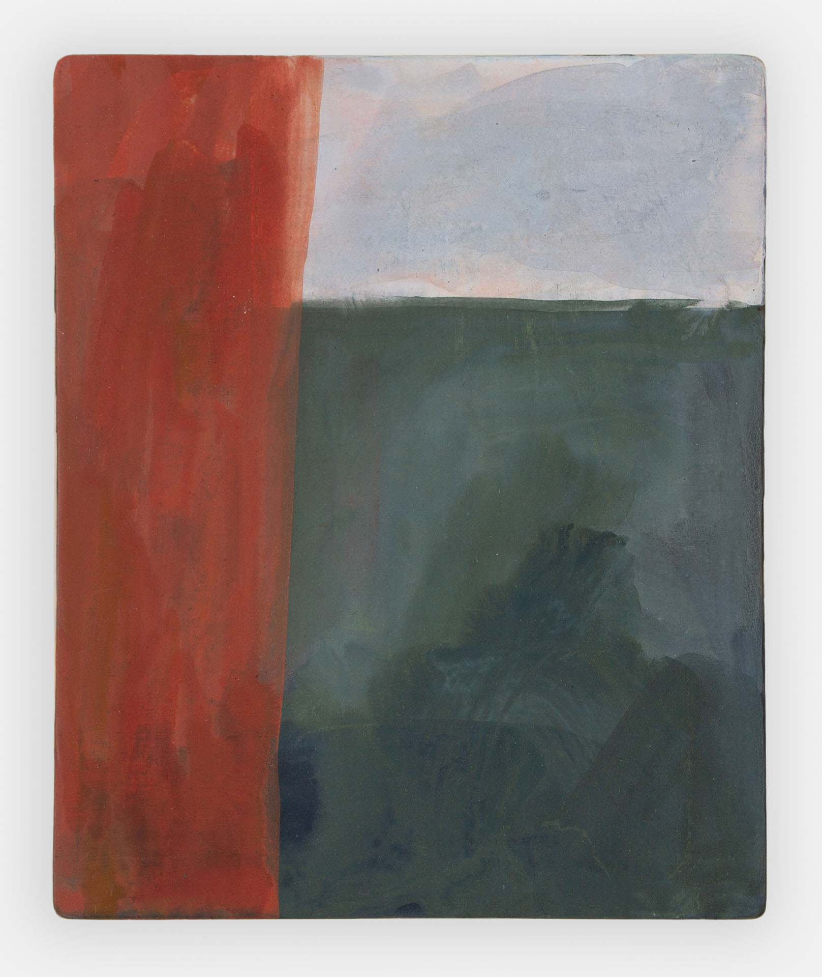A Window, 2023, egg tempera on panel, 9x7"
