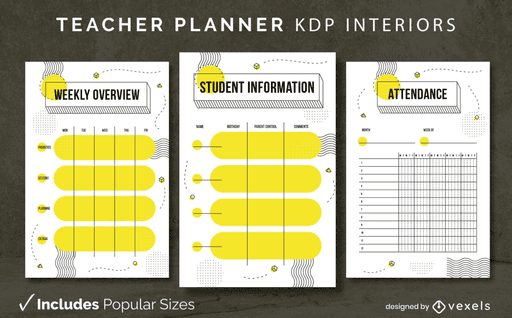 kdp planner template