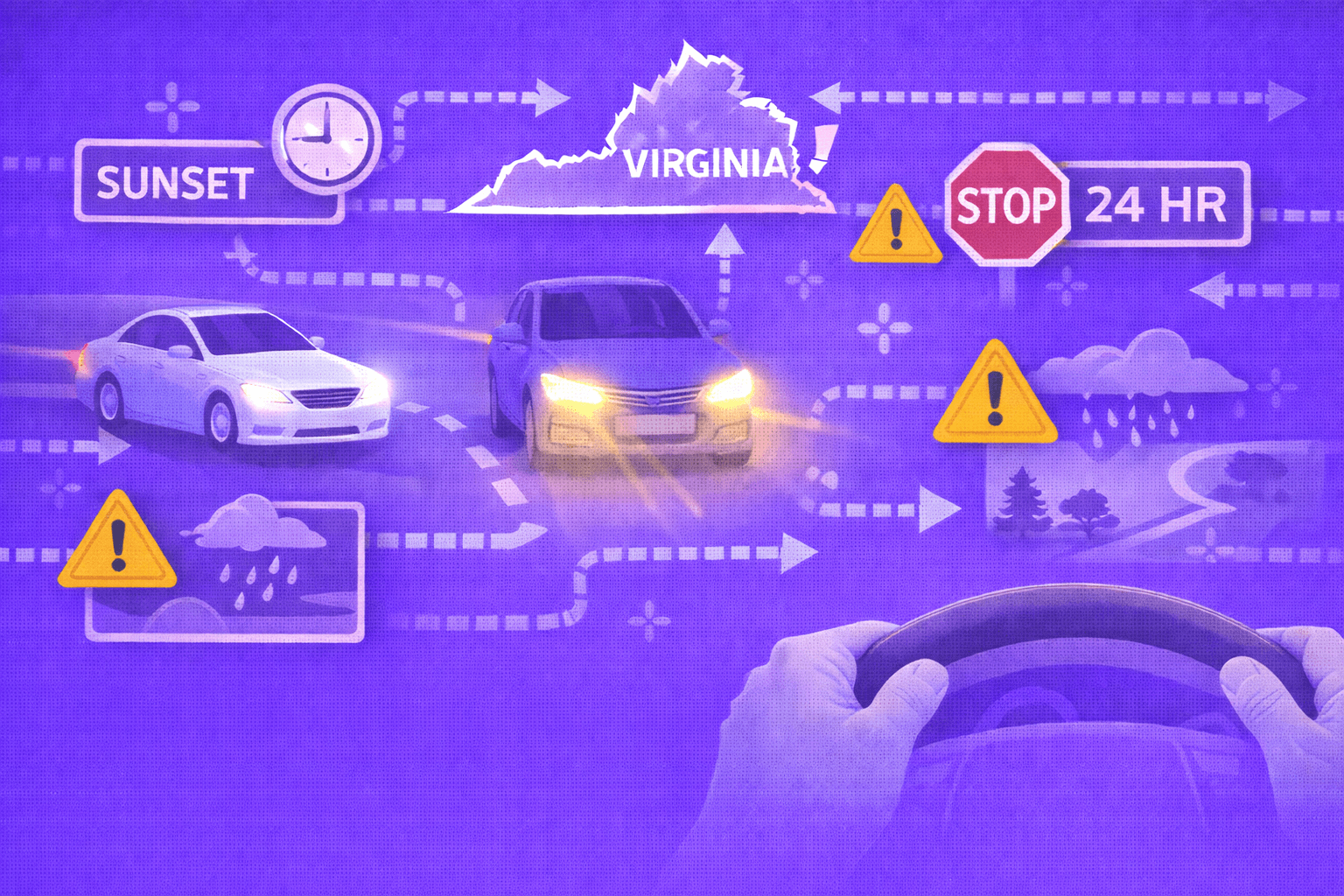Virginia Headlight Laws: When You Must Turn Your Headlights On