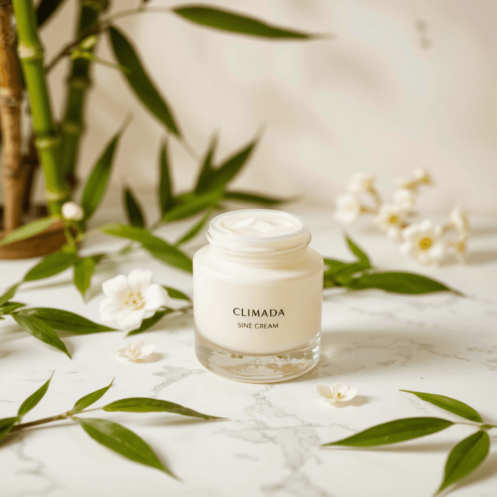 product photography of jar of cream