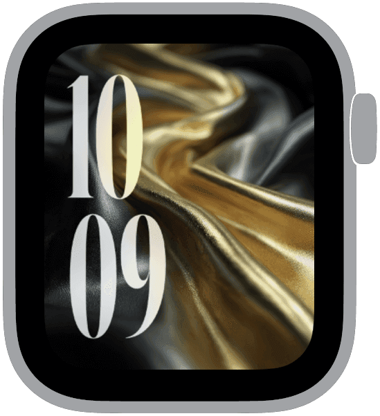 An Apple Watch face from the Midnight Alloy collection