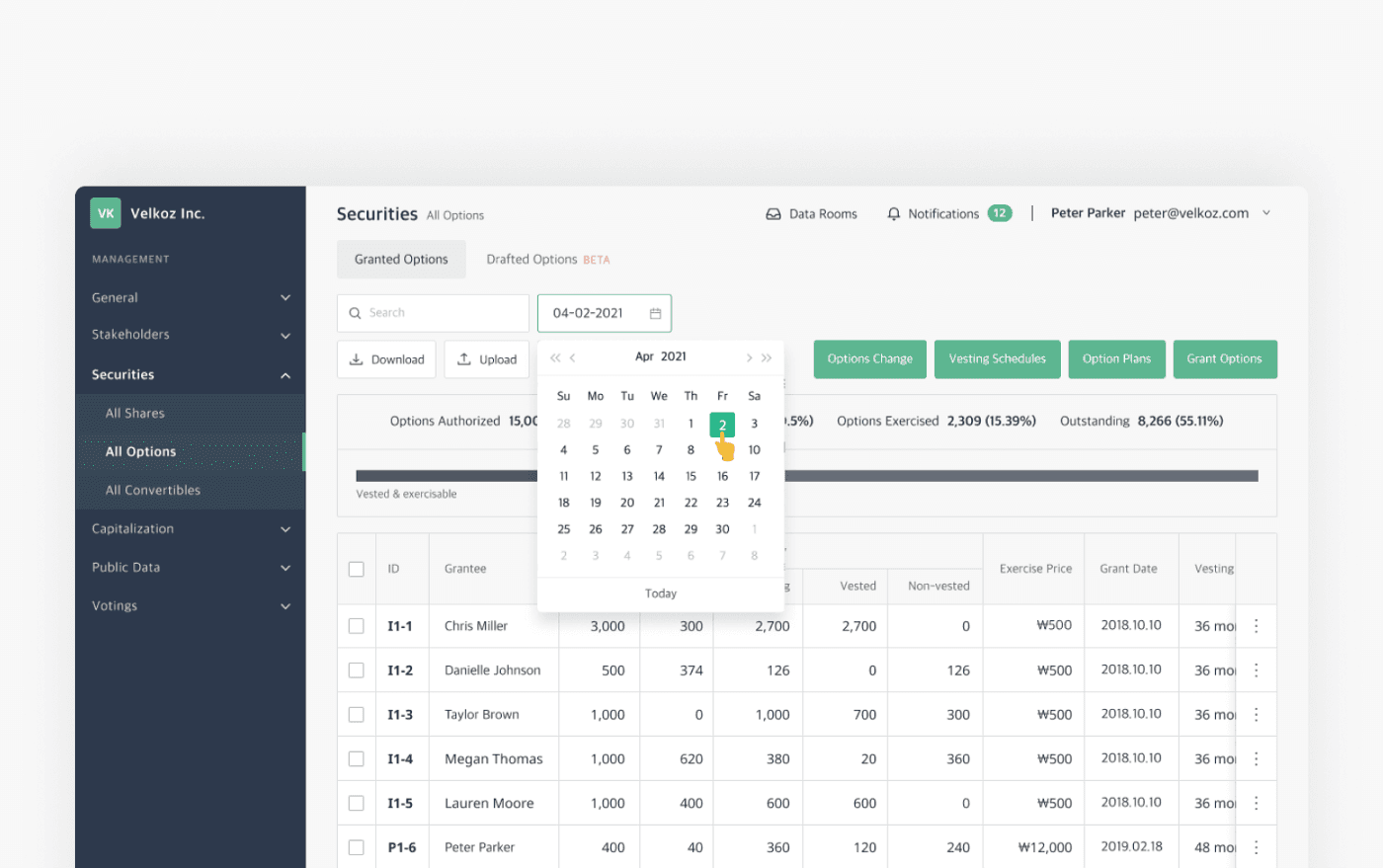 shareholders will be able to check securities directly on QuotaBook whatever they want.