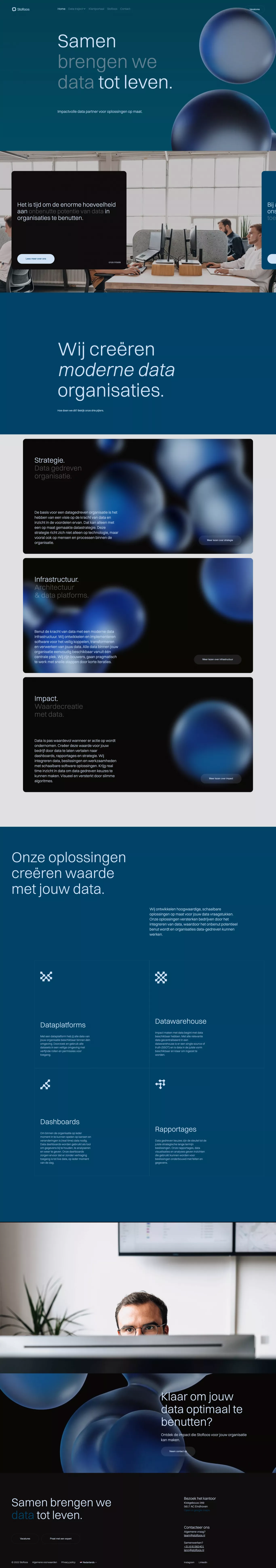 Data Partner - Samen brengen we data tot portfolio page screenshot showcasing Tech design
