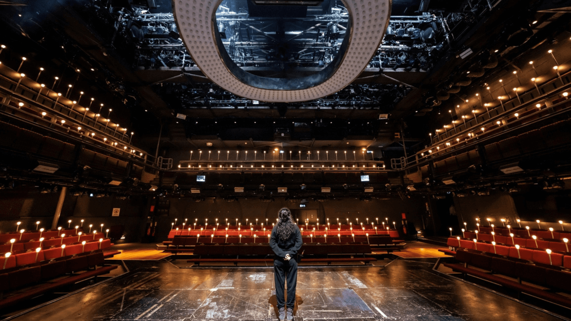 The auditorium of the Donmar Warehouse in London.