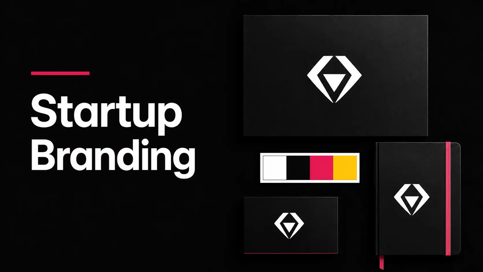 Startup branding with logo and color palette