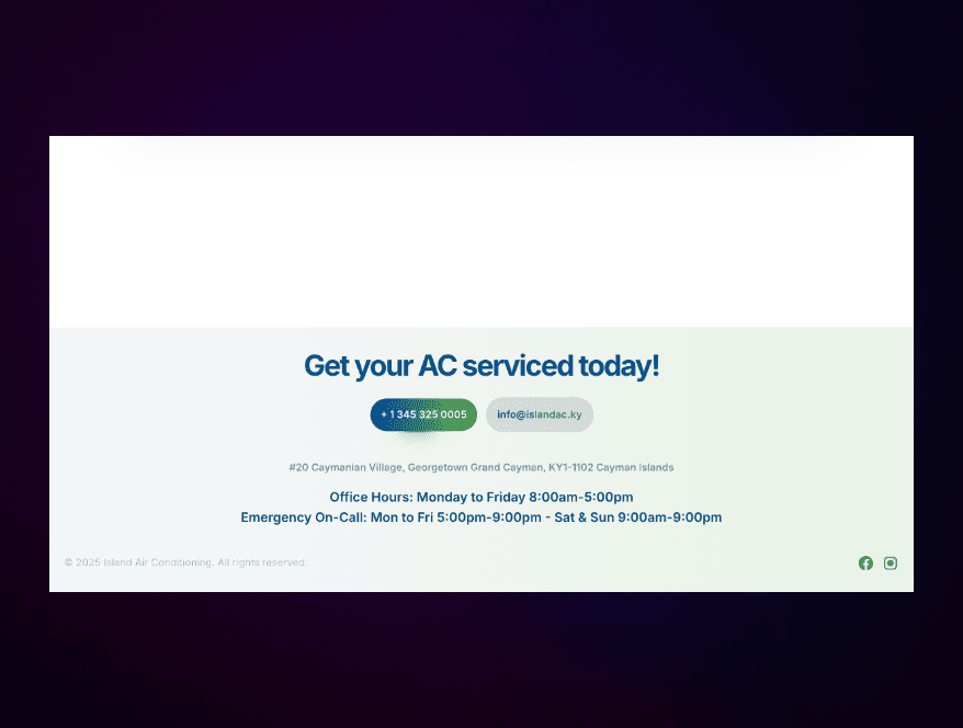 Footer section screenshot