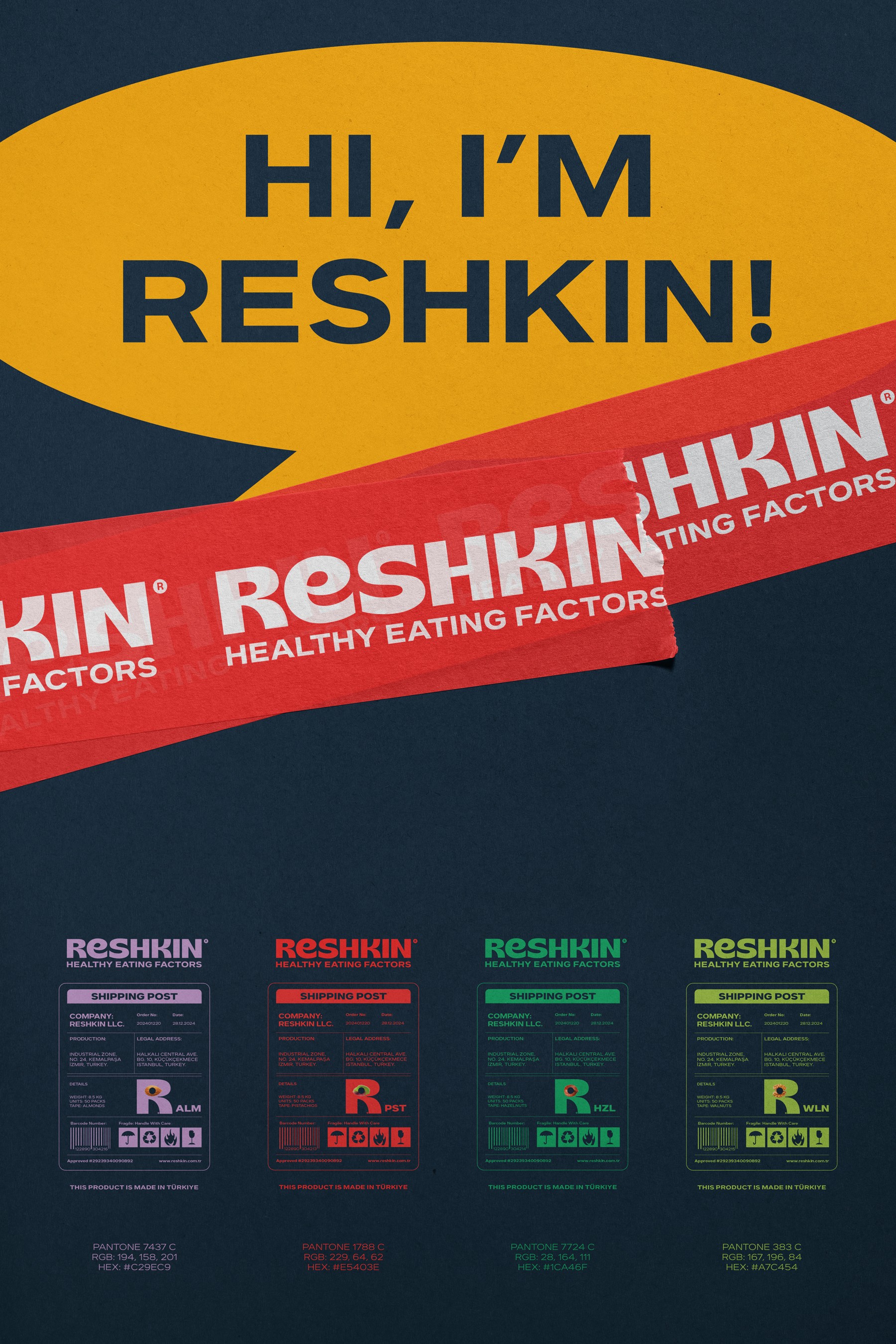 Streetside billboard with flyposters of the Batch.Works brand and illustrations