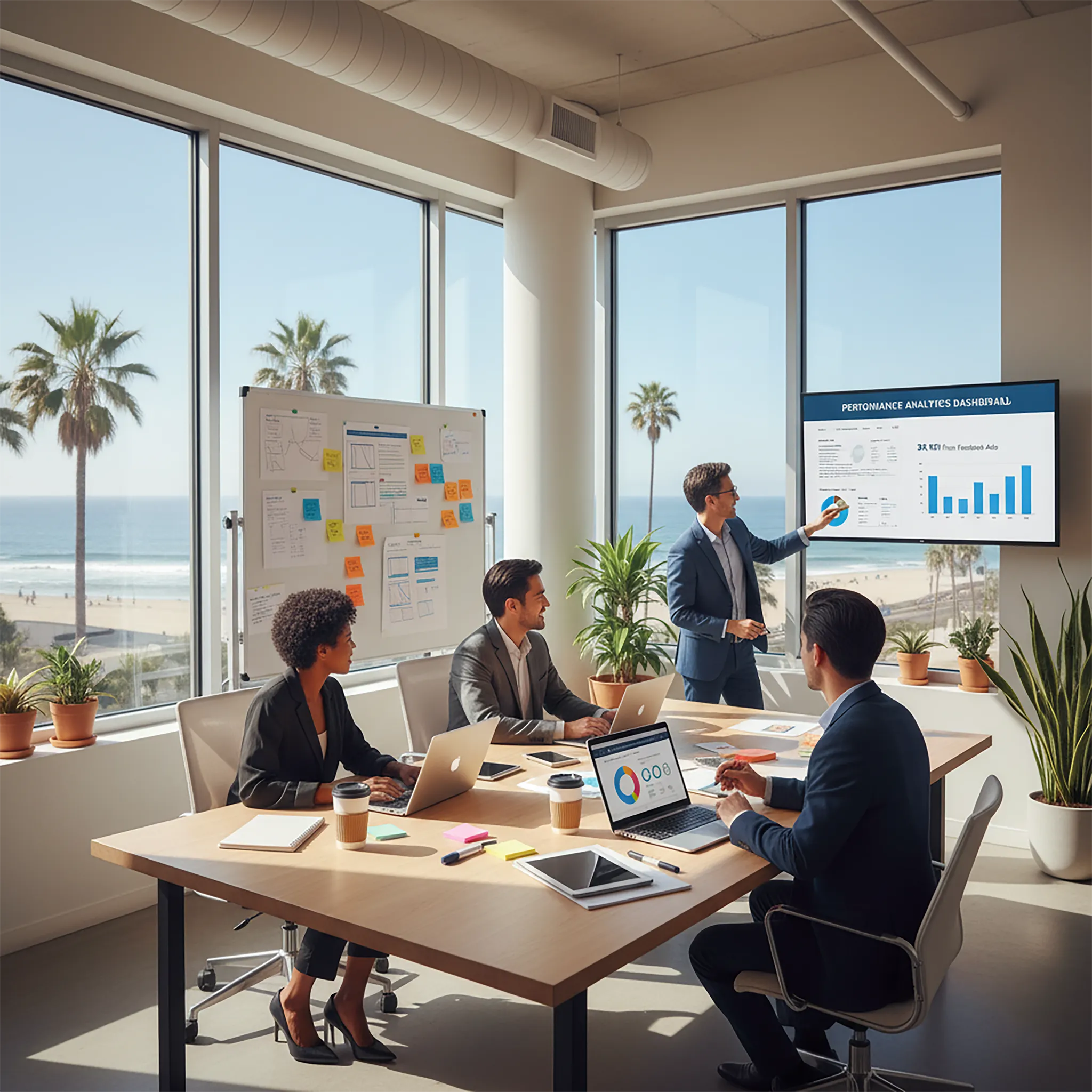 marketing agencies in orange county team working in office