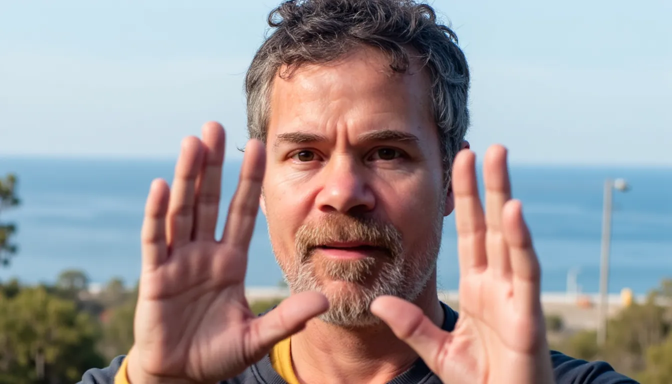 a blurry photo of a person standing in front of a wall