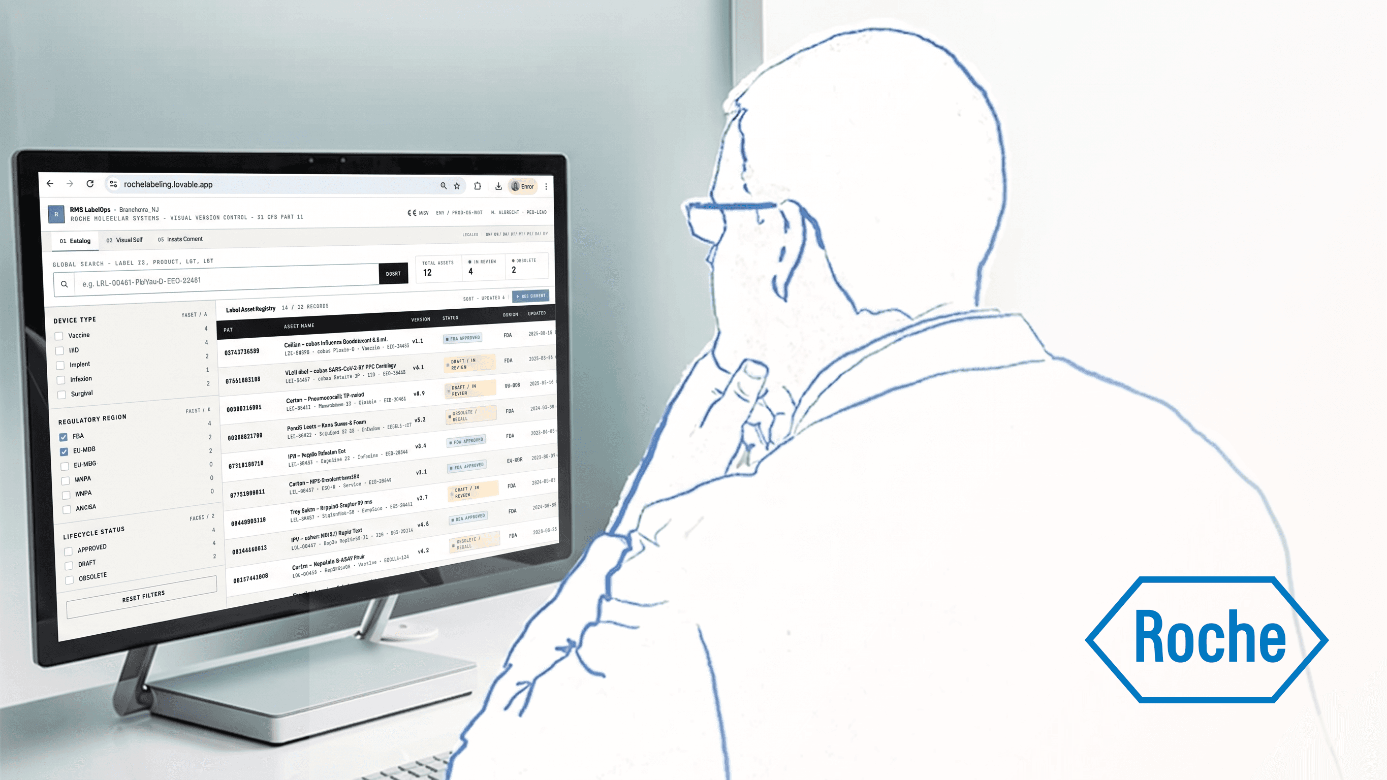 doctor looking at screen