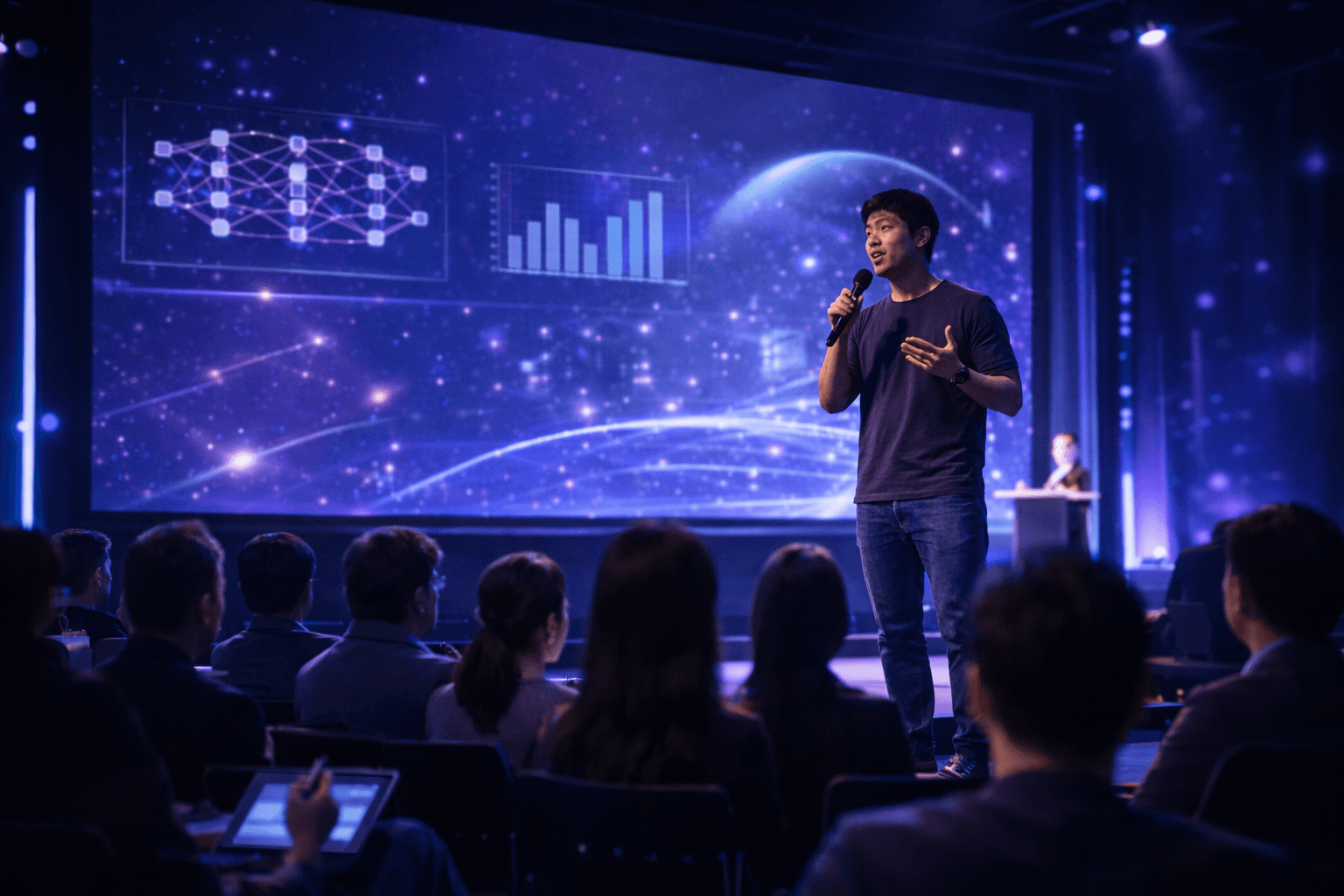 Employee working on their laptop