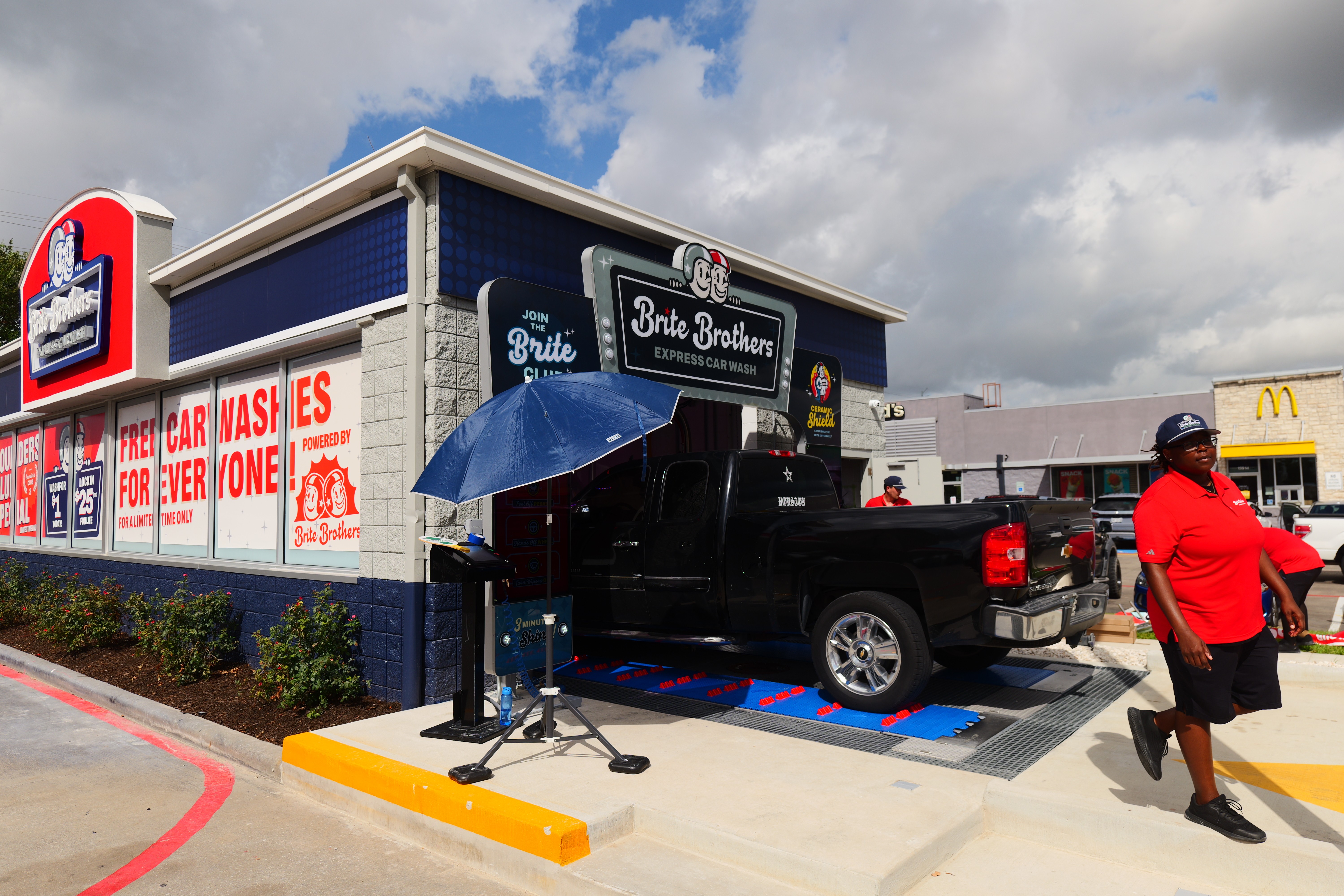 Artistic portrait with red and blue lighting creating a dramatic effect