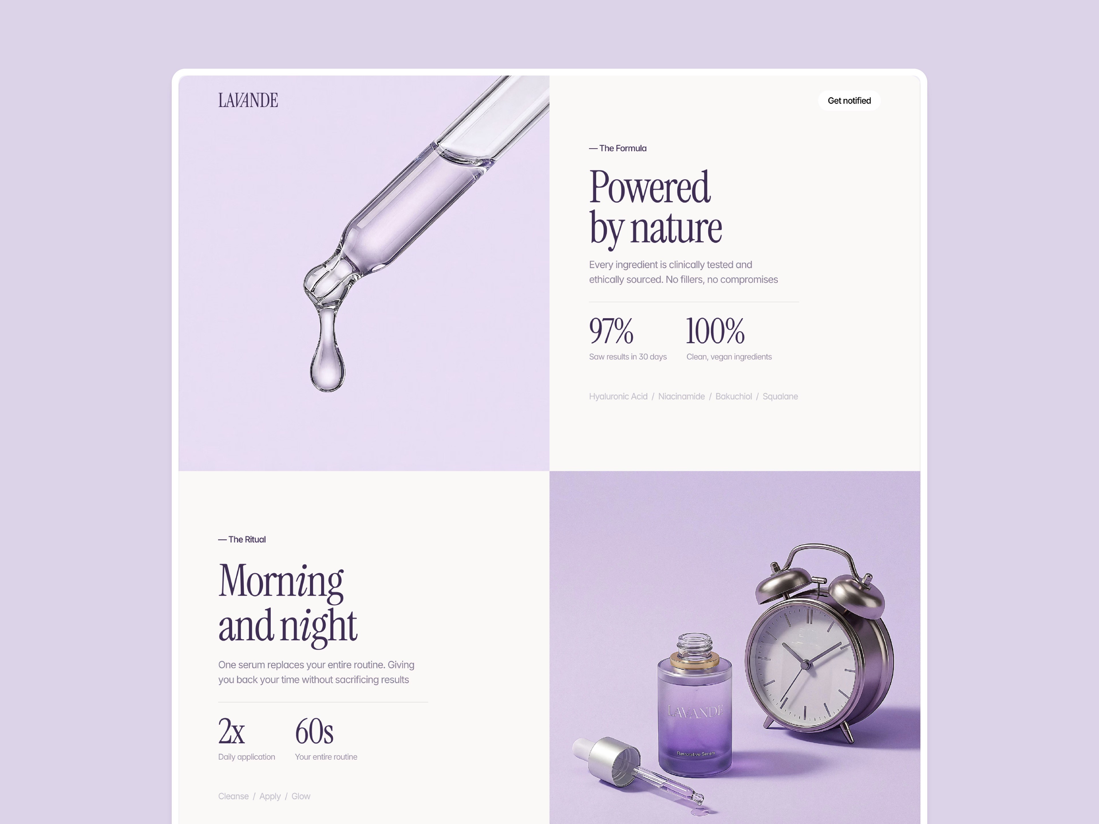 User profile interface showing options for settings, notifications, and account details.