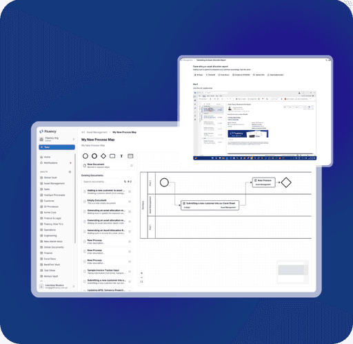 Connect guides into process maps with Fluency