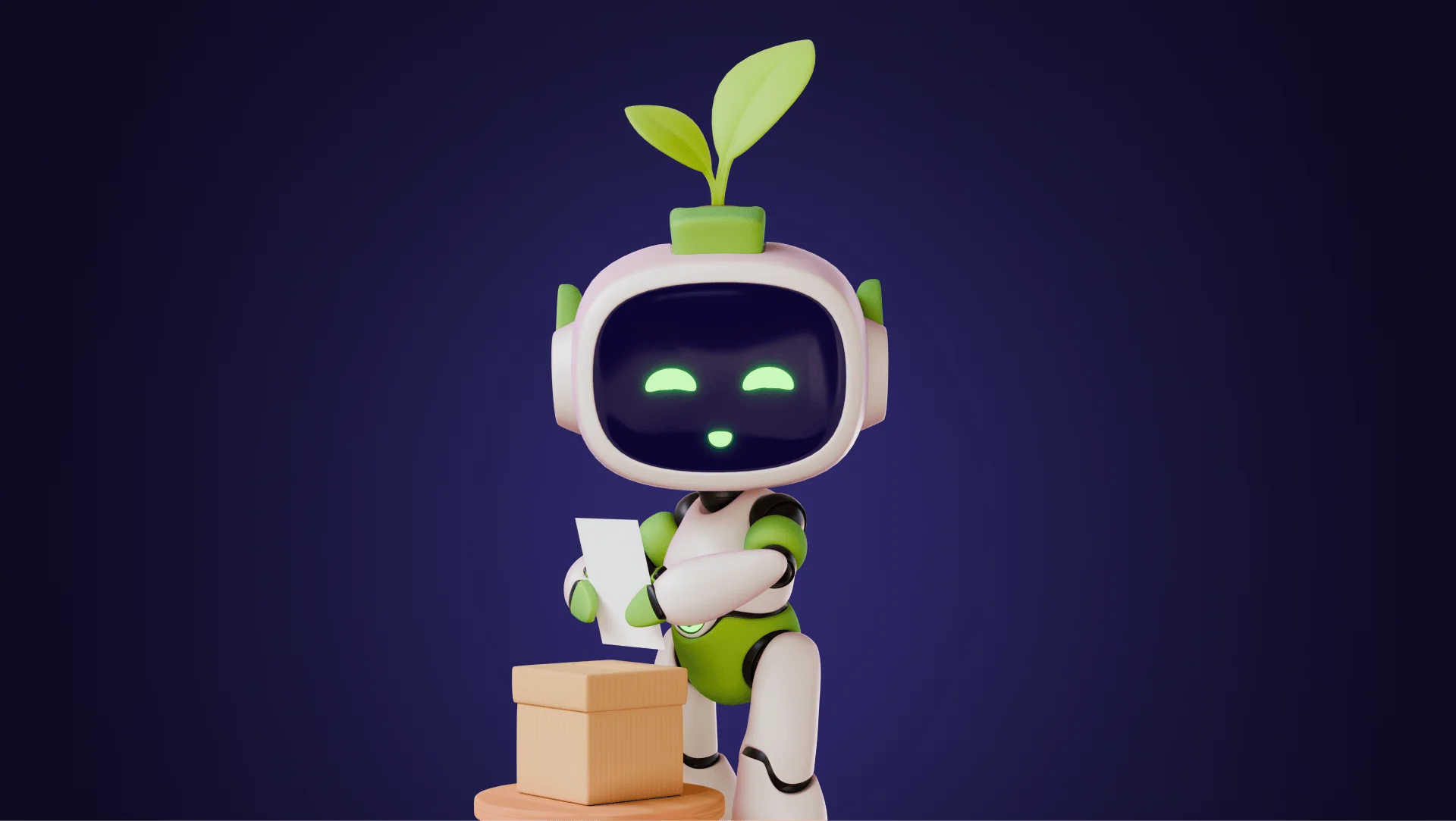 VeBetter proposal update: revising the proposal creation & support process. On the right is a picture of B3MO with a ballot box.