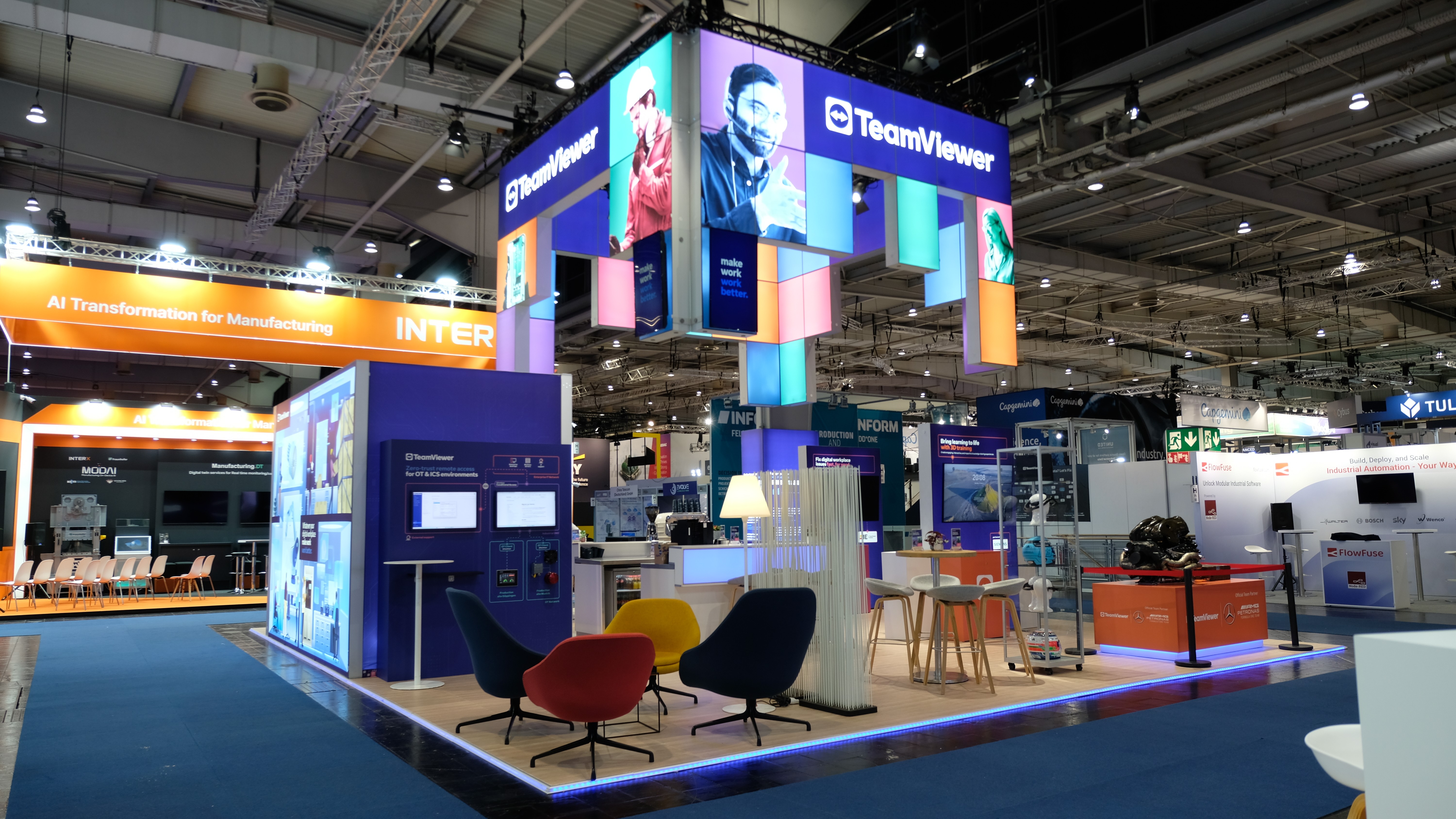 TeamViewer Messestand auf der Hannover Messe 2025