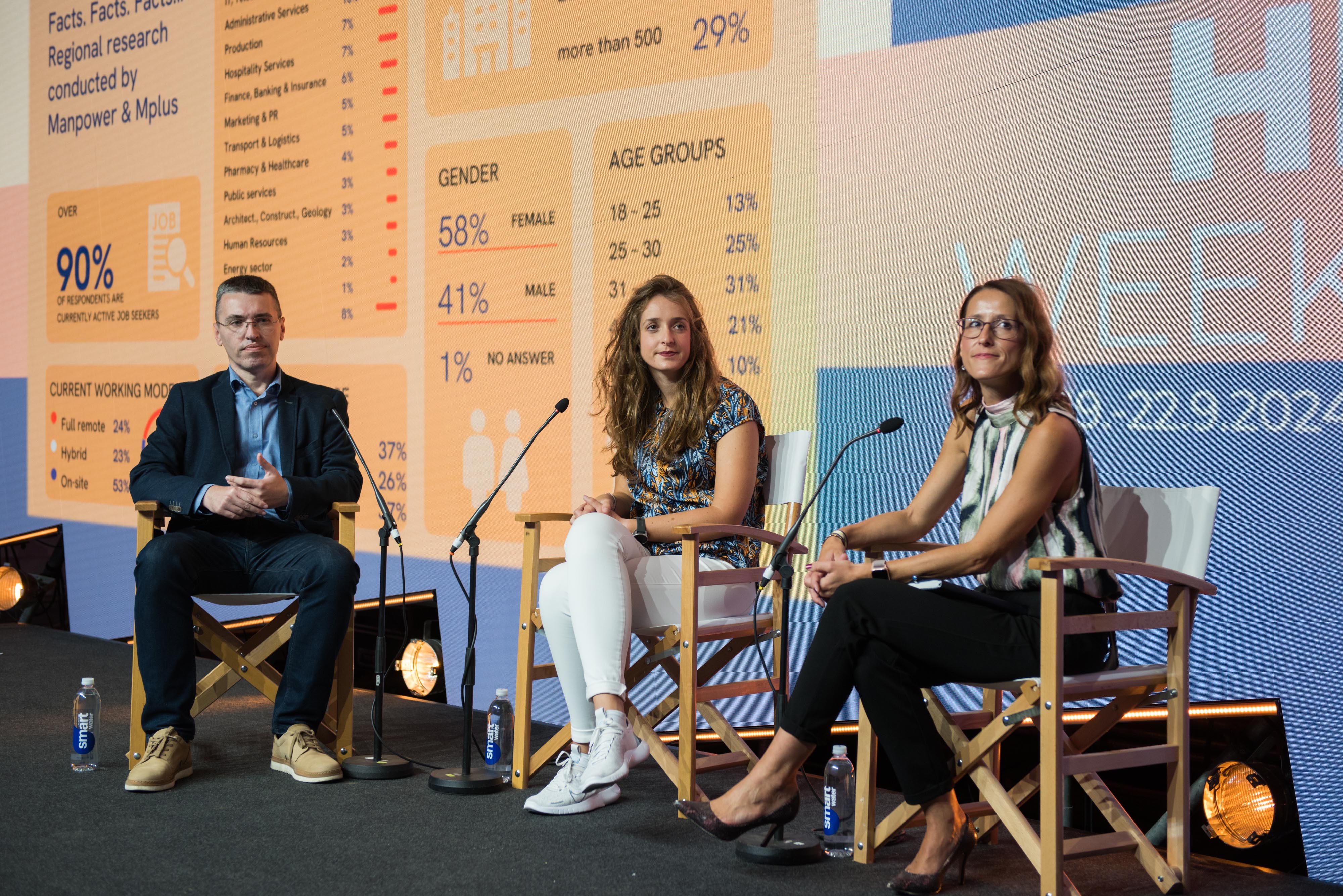 Tome Barić and Ana Visković at the panel. Photo: Matej Rebernišak