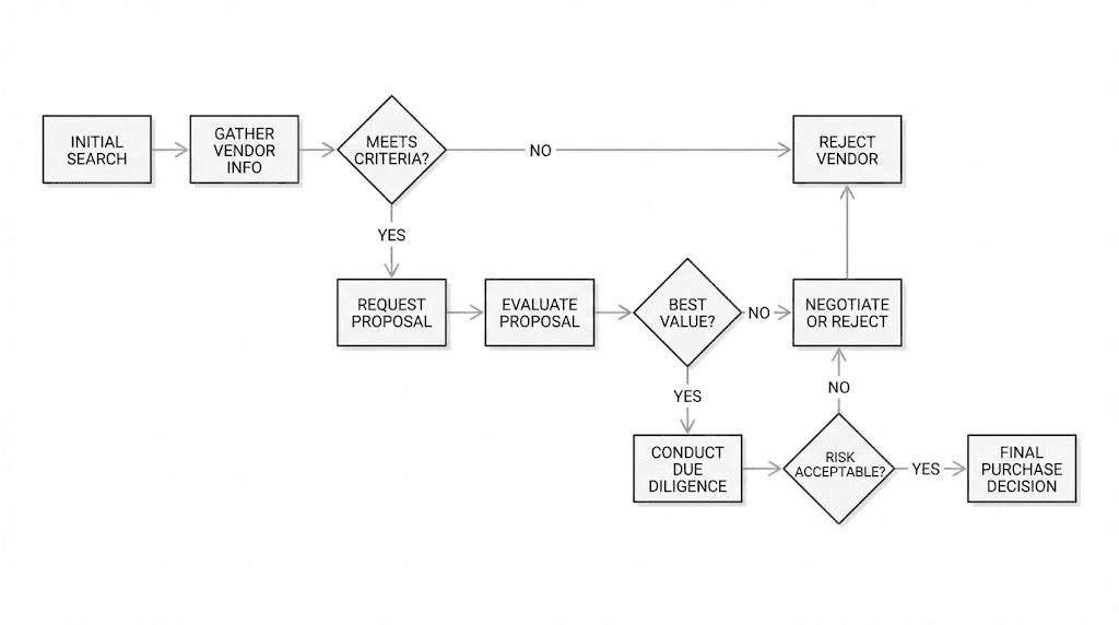 Peptide vendor verification decision flowchart