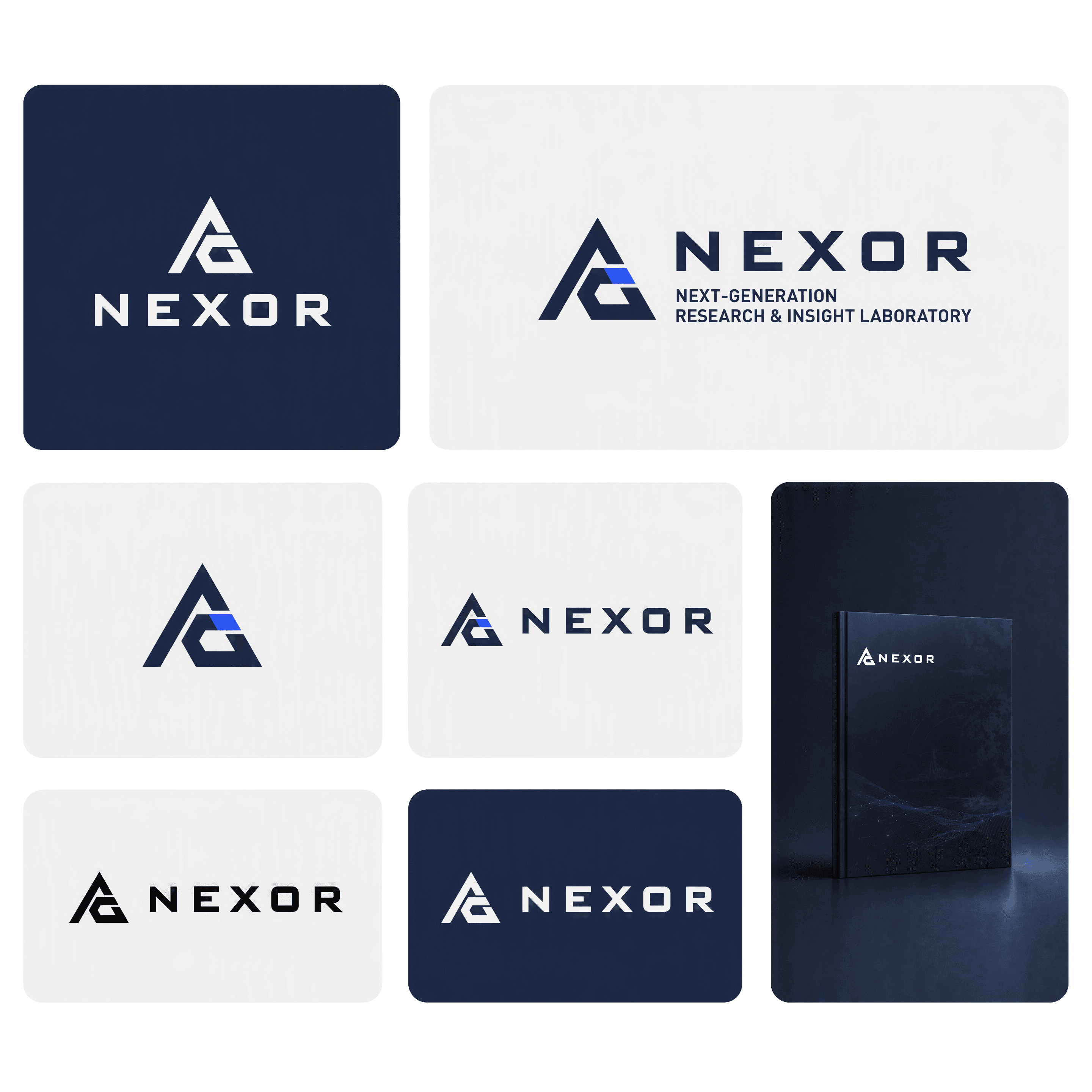 Nexor dark brand identity board