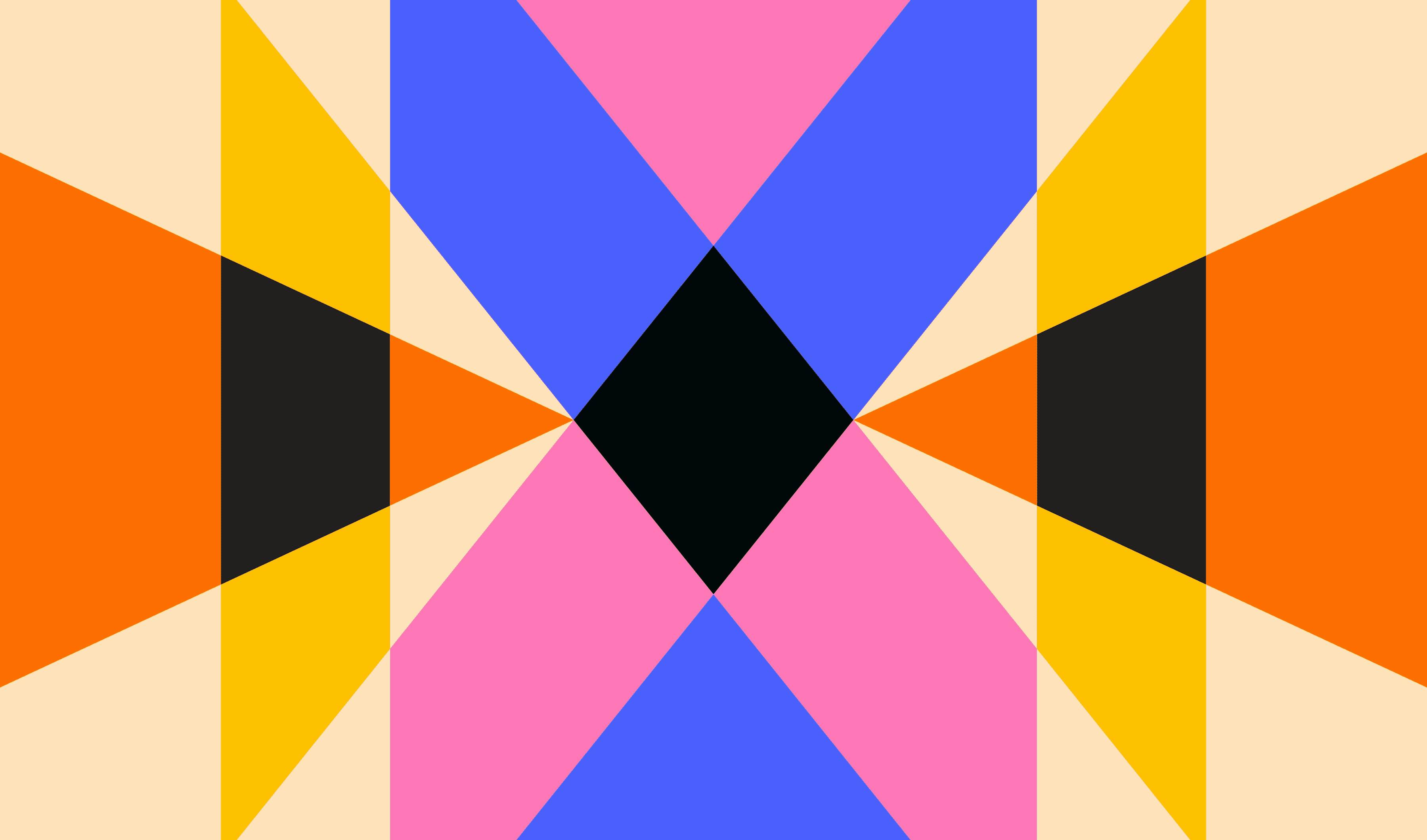 Geometric pattern of colorful triangles
