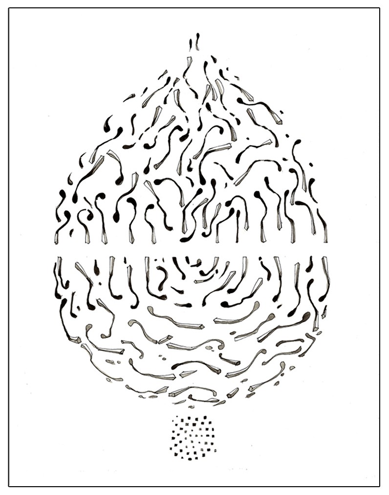 herd of sheep on road painting