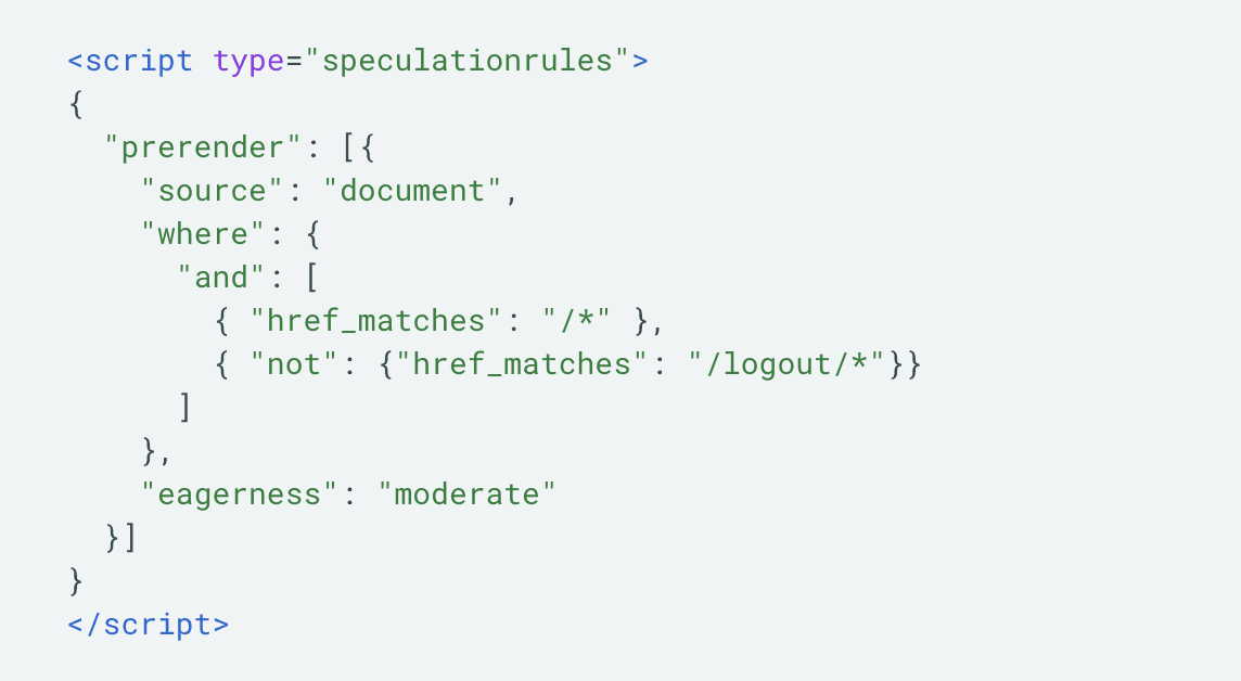 Snippet for enabling prerenders 
