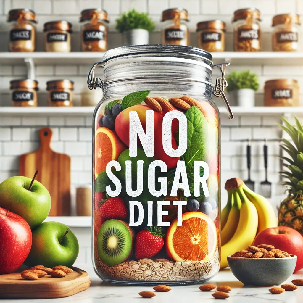 A creative NO SUGAR DIET Picture banner made for nearing the end of the article
