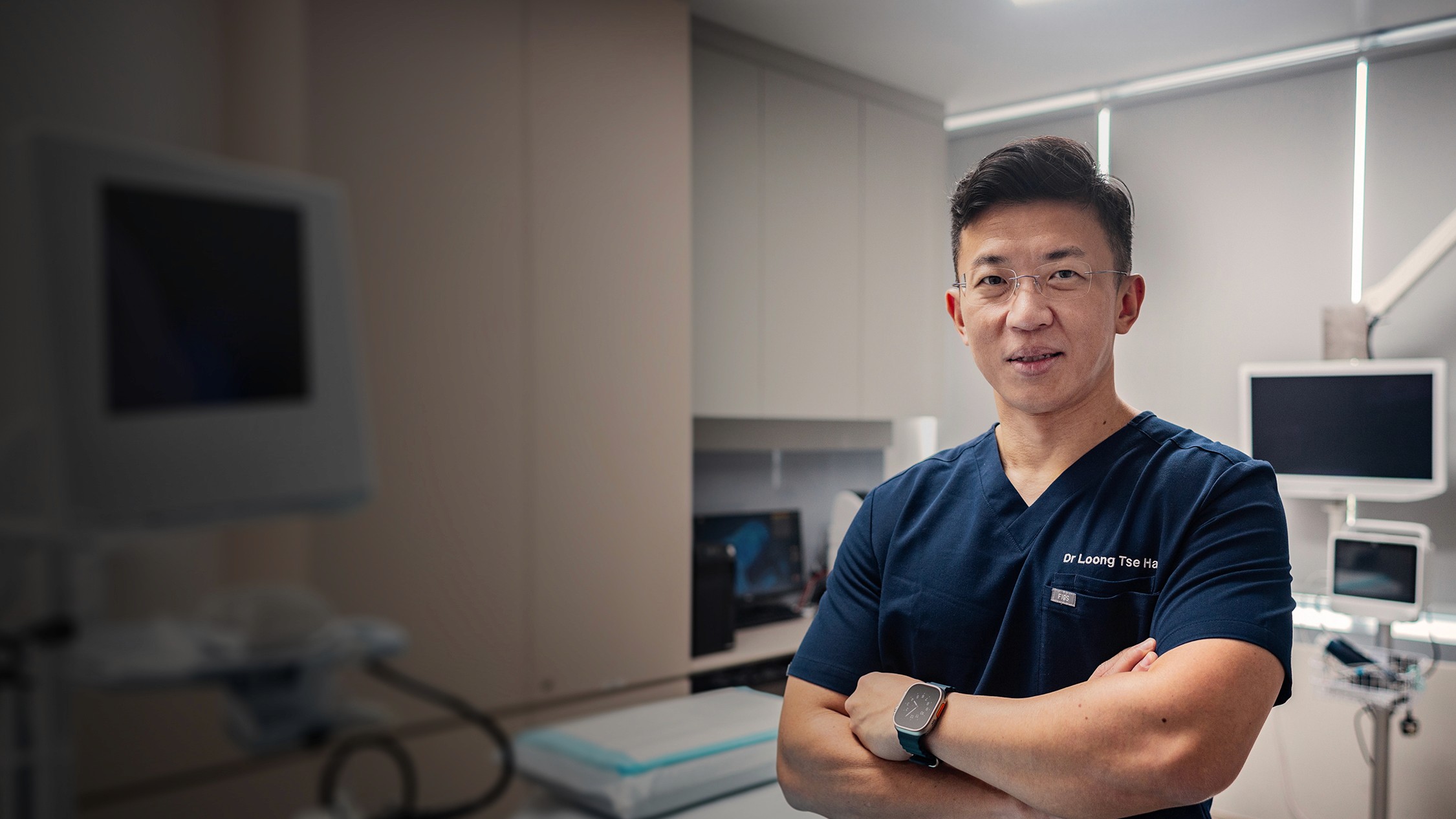 Dr Loong in Endoscopy Room.