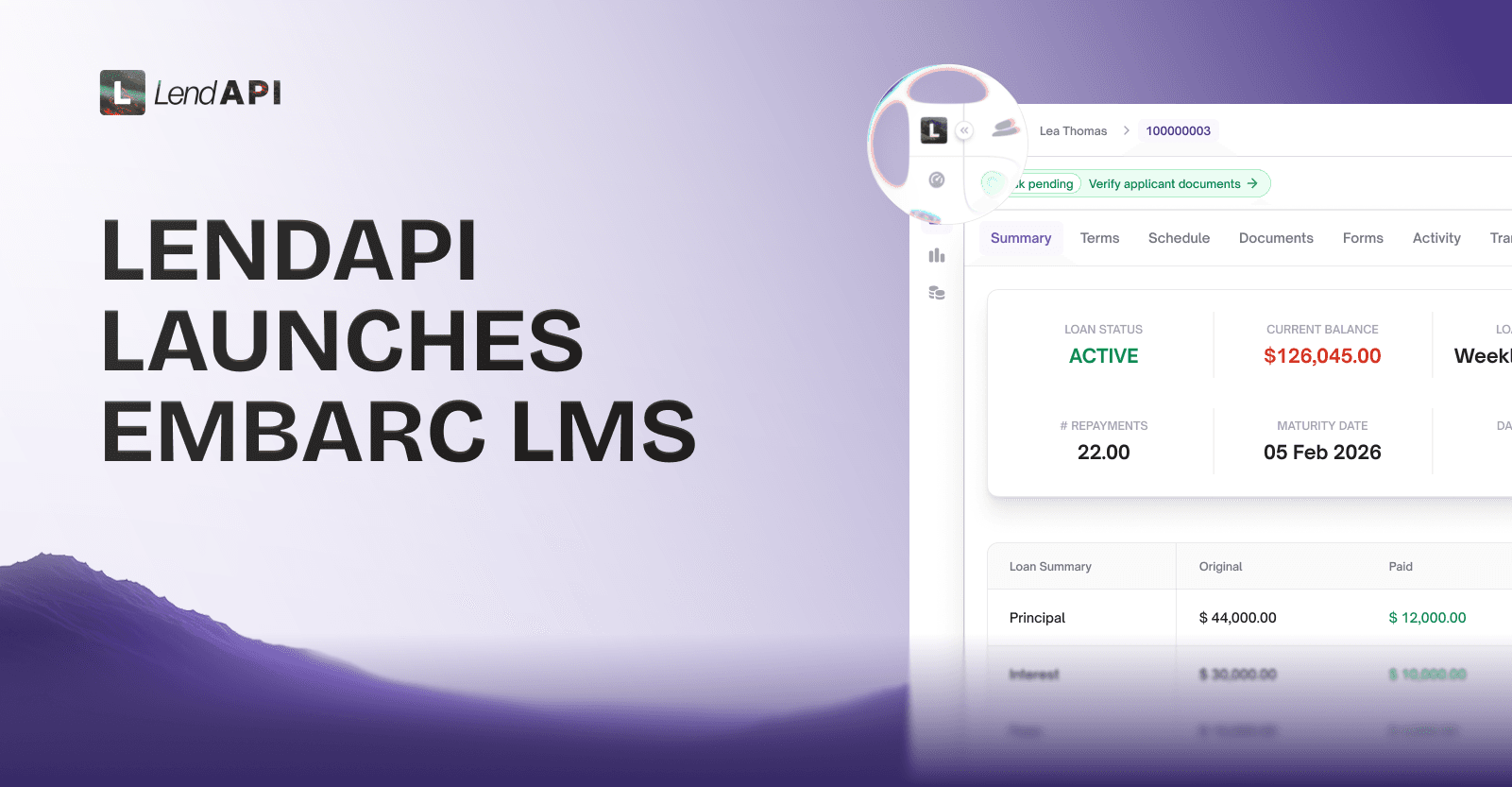 LendAPI embARC LMS launch cover image