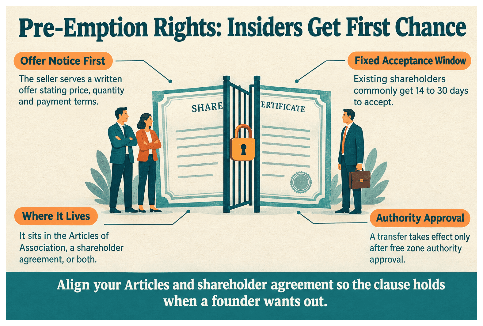 Infographic: What Is a Pre-Emption Right in a UAE Company