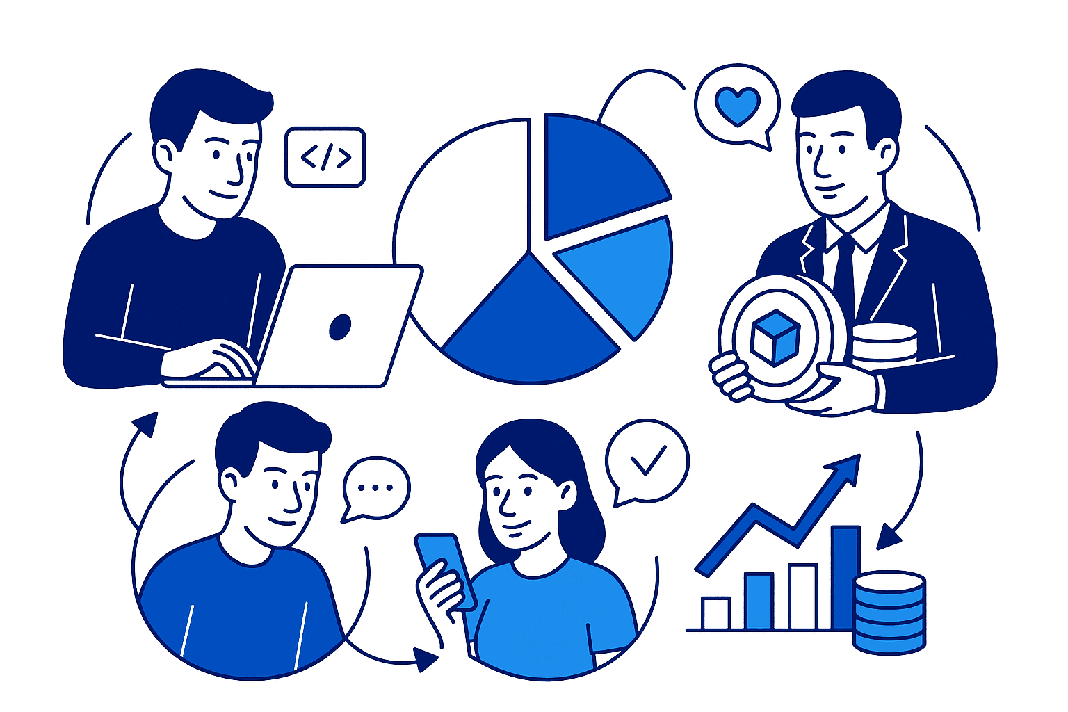 A picture that illustrates different segments of the right Web3 GTM marketing strategy