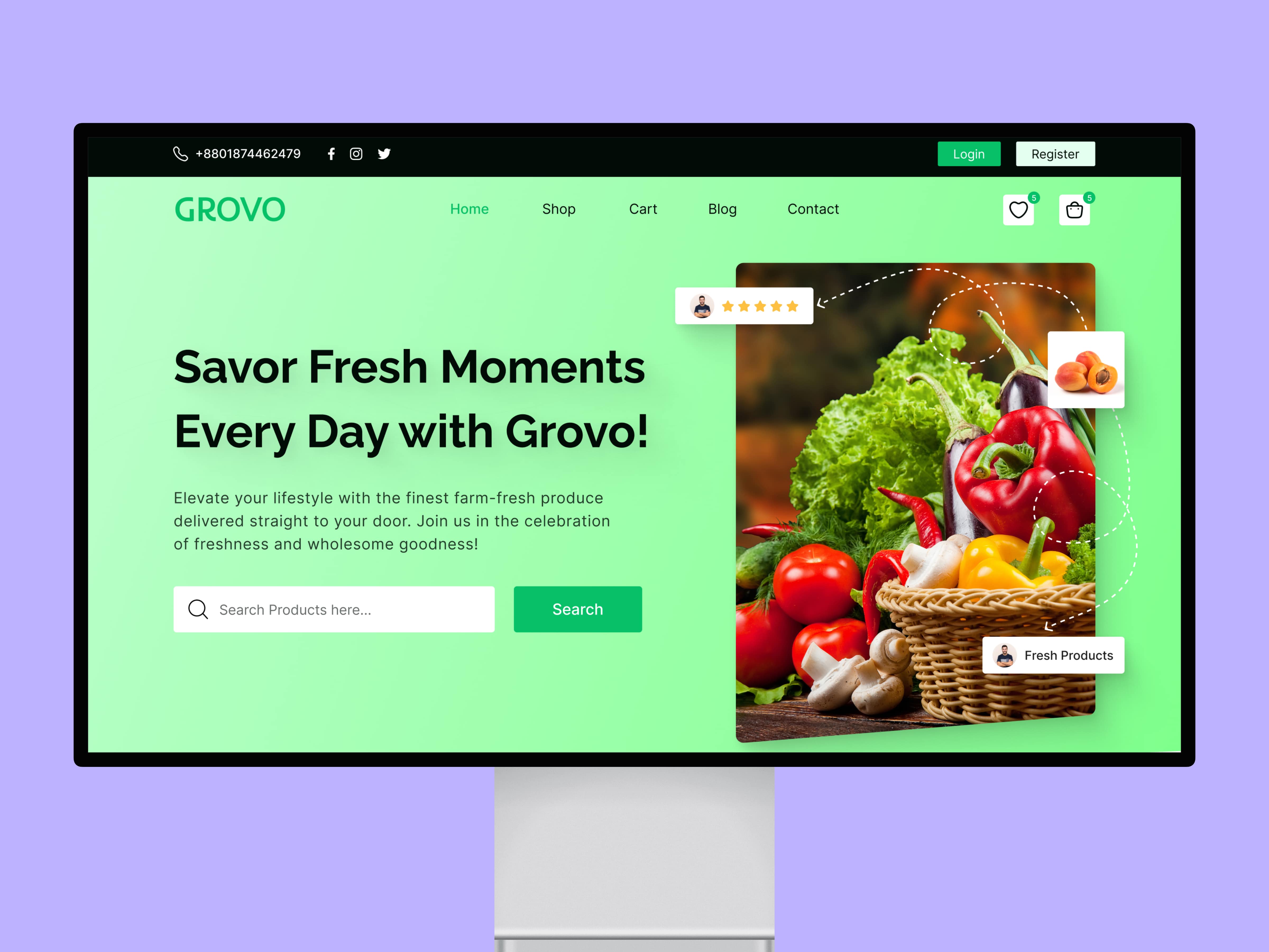 grocery ecommerce website design
