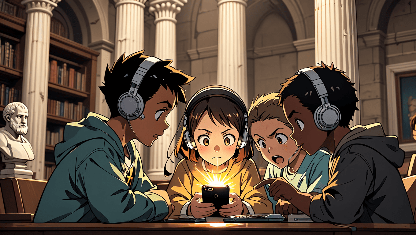 Diverse group of smiling students studying together