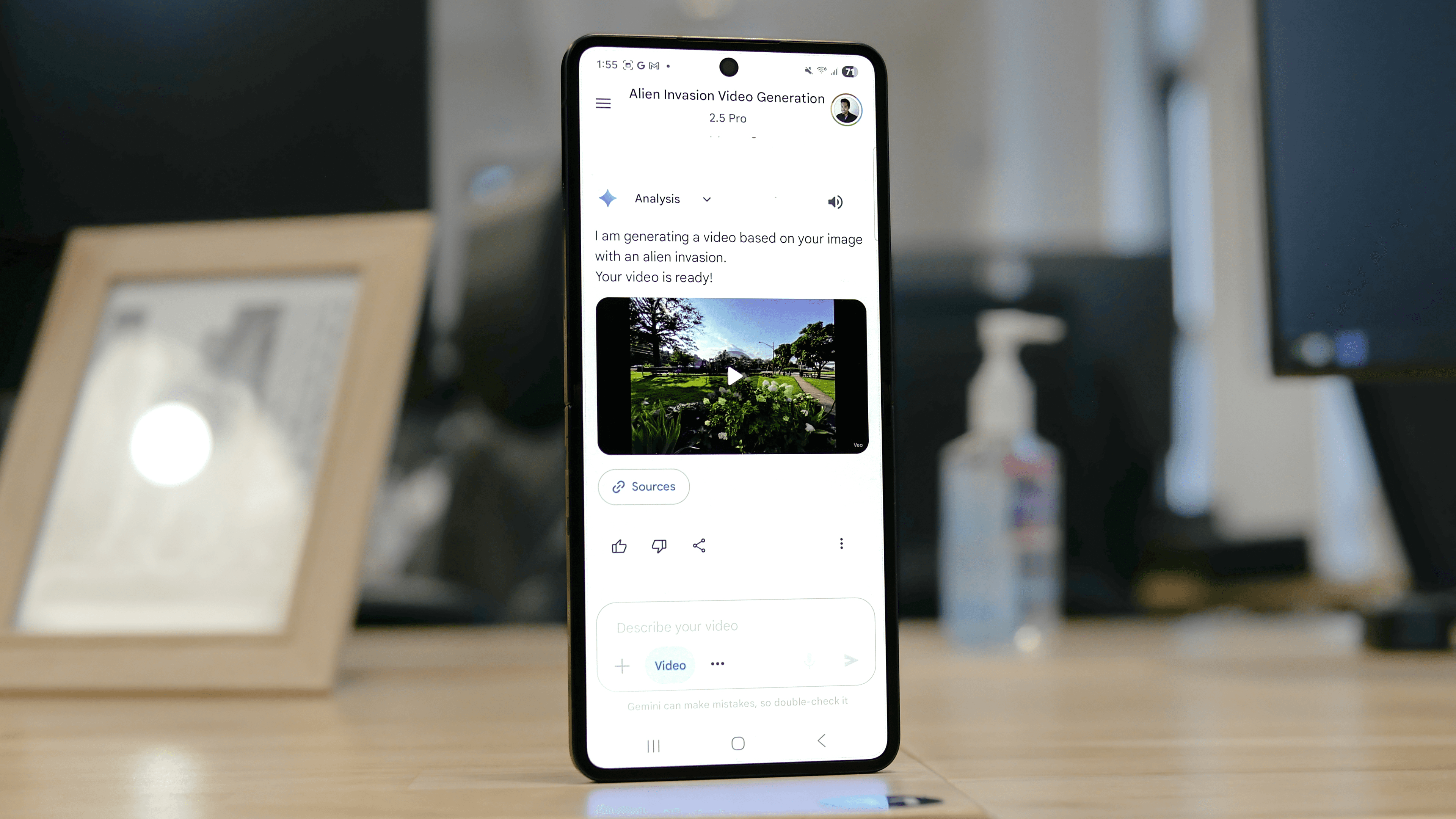 Video generation app open on smartphone - Google Veo 3 Prompt Examples