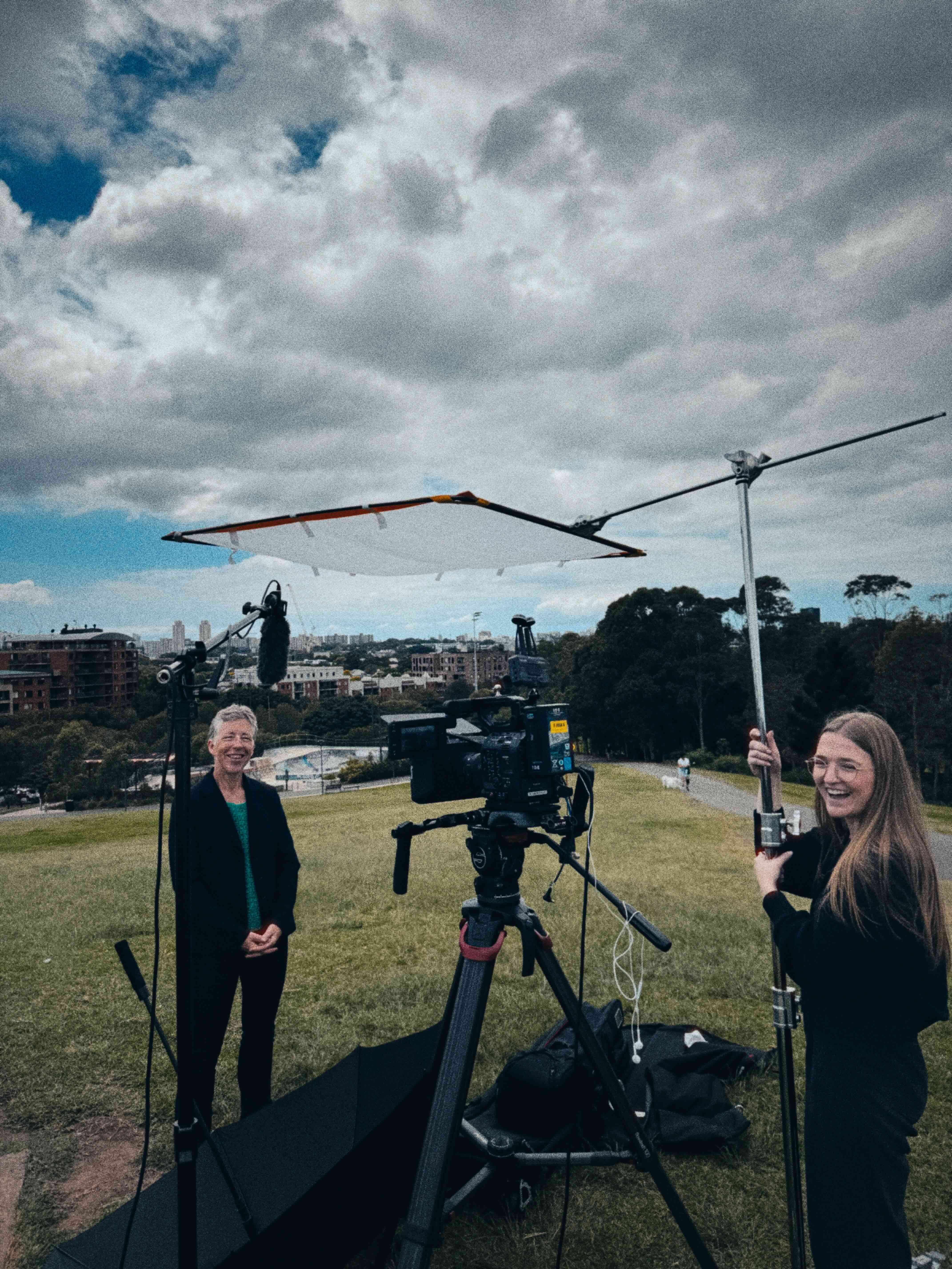 Breana phillips on set