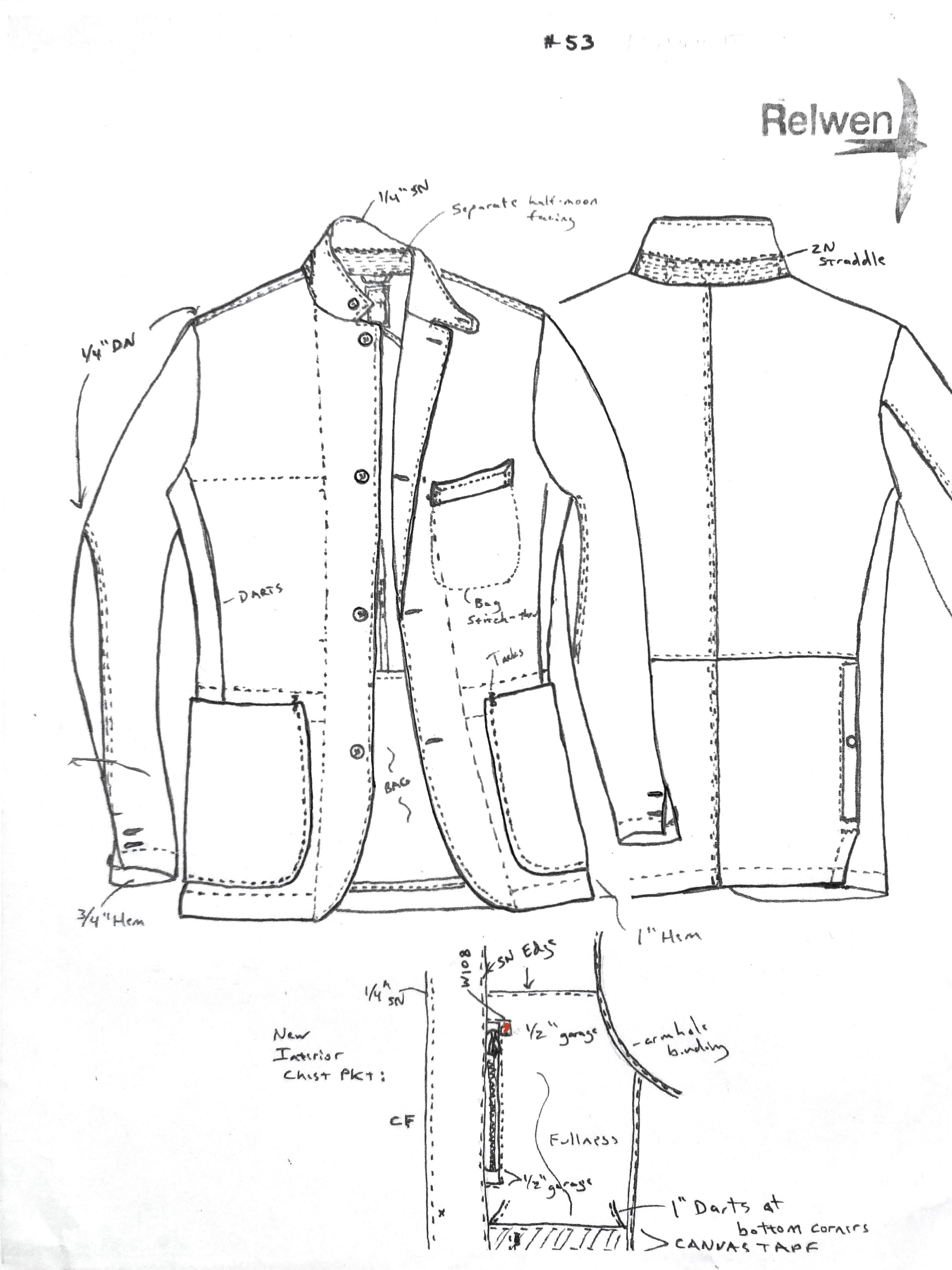 An early sketch Relwen's 53th revision of the Trap Blazer