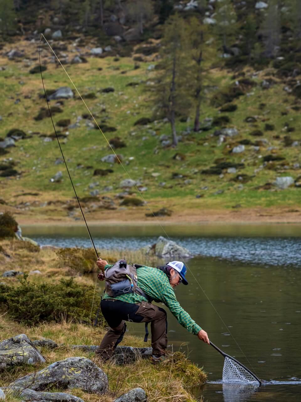 Trout fishing Dolomites Italy