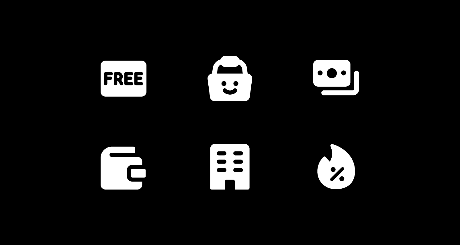 Core Solid Ecommerce Icon Set